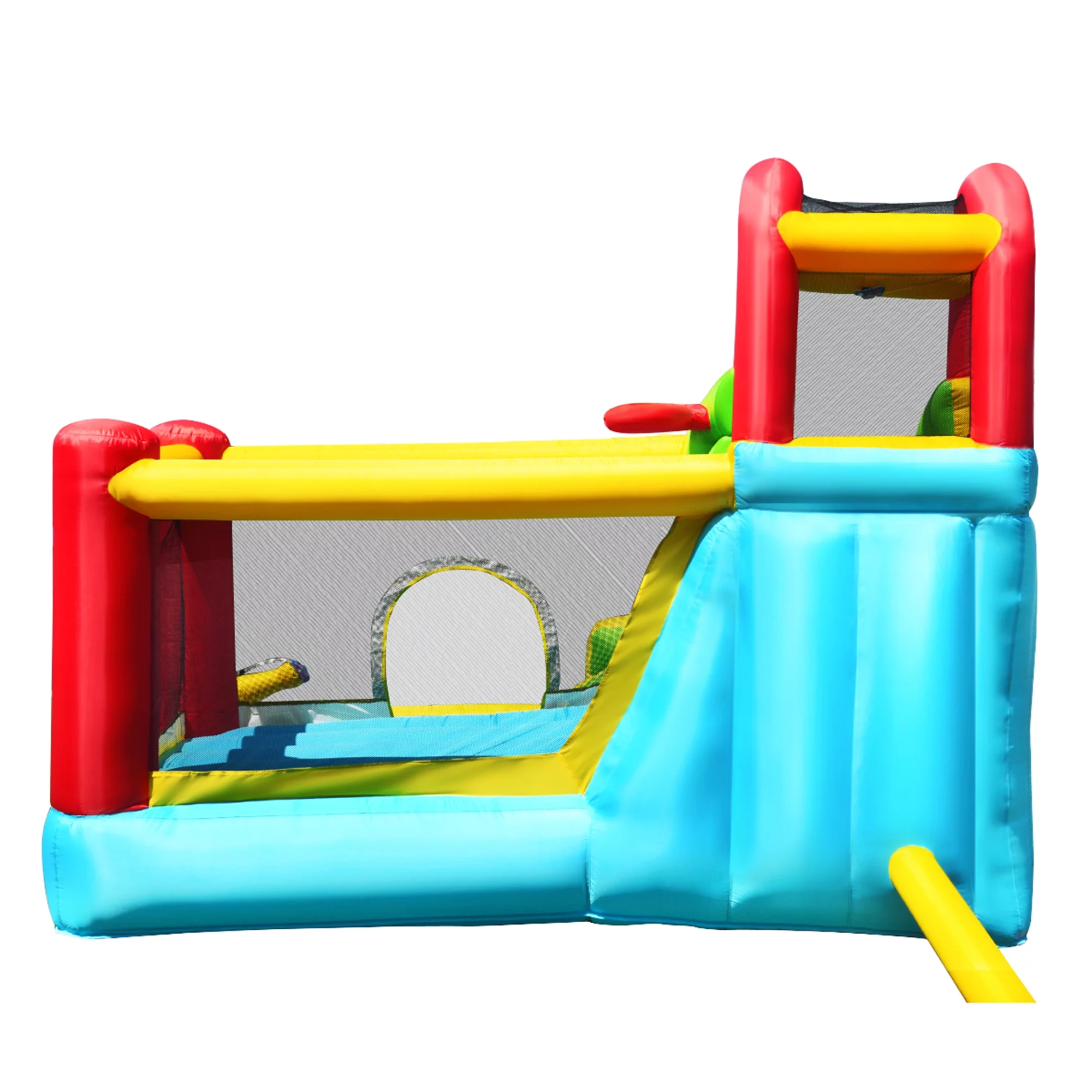 Gymax Inflatable Kids Water Slide Jumper Bounce House Splash Water Pool Without Blower