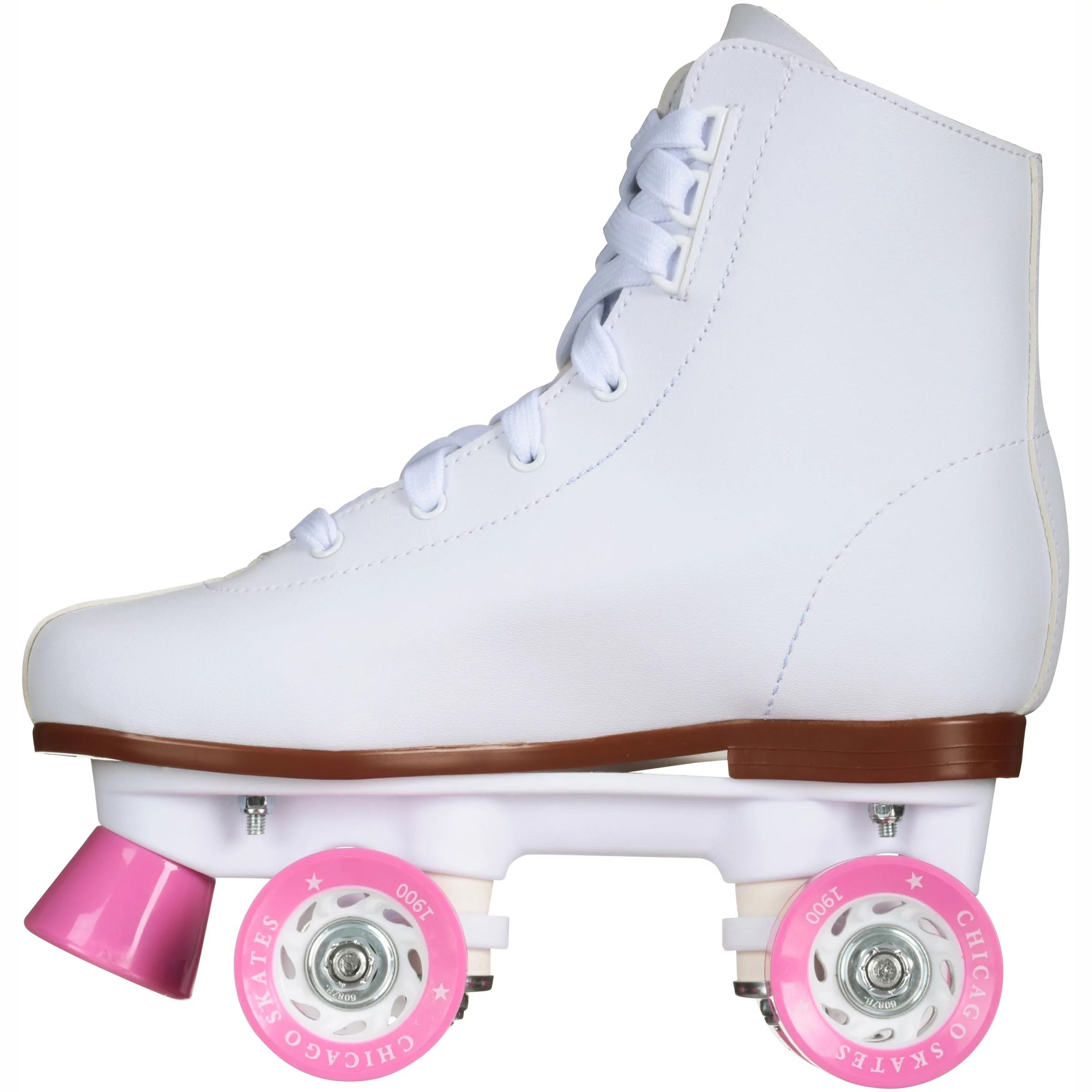 Chicago Girls’ Classic Quad Roller Skates White Junior Rink Skates, Size 1