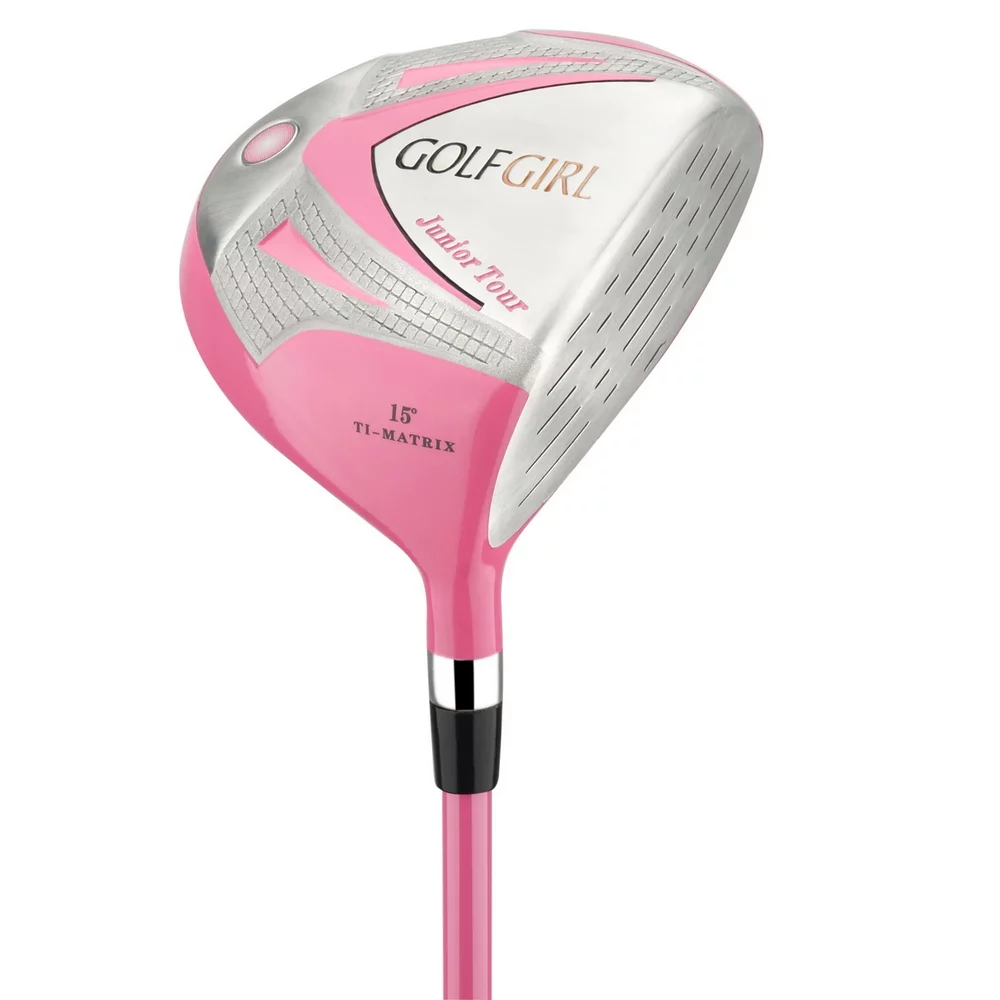 Golf Girl Junior Girls Golf Set V3 with Pink Clubs and Bag, Ages 4-7 (Up to 4′ 6), Right Hand