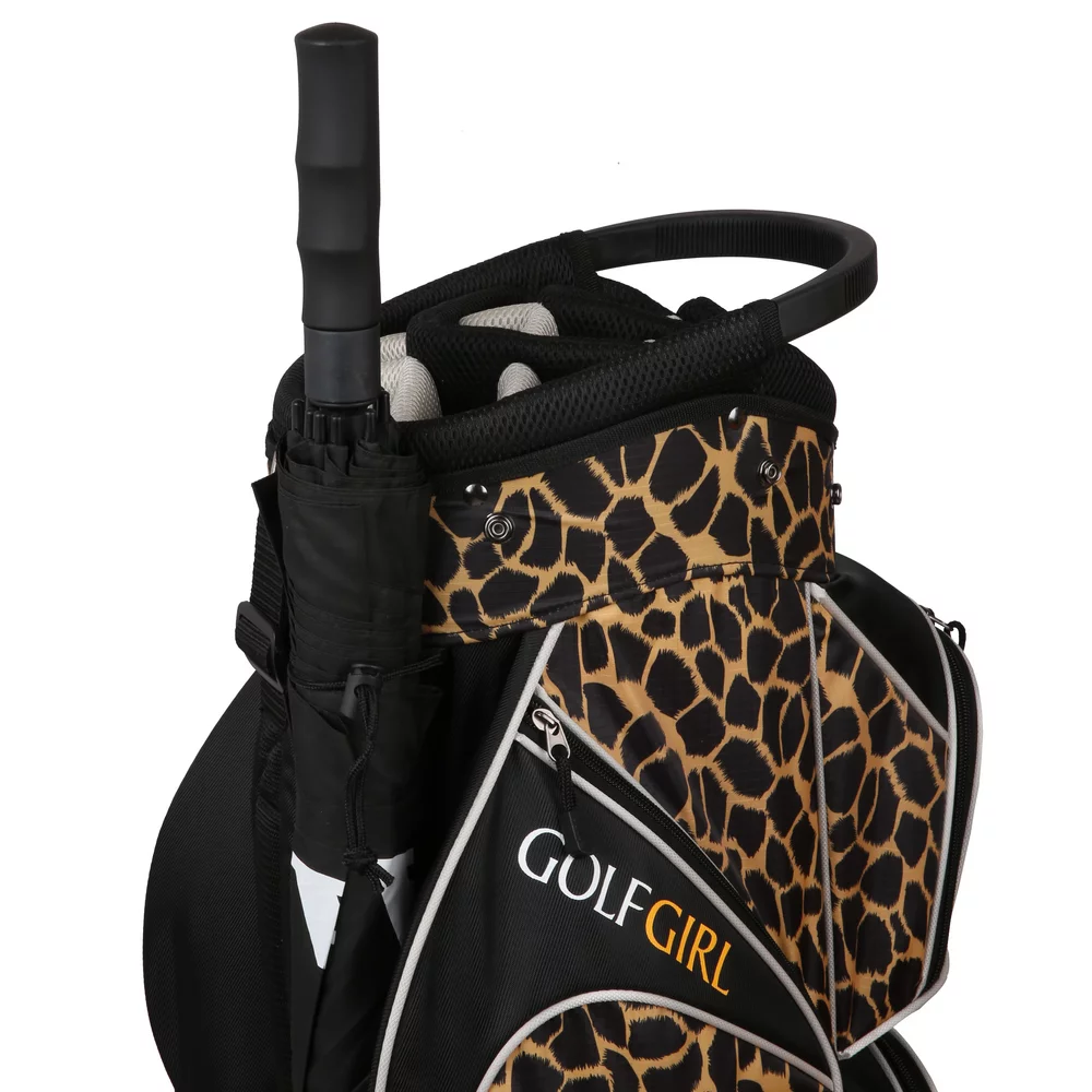 Golf Girl Ladies 14 Way Cart Bag – Leopard Skin