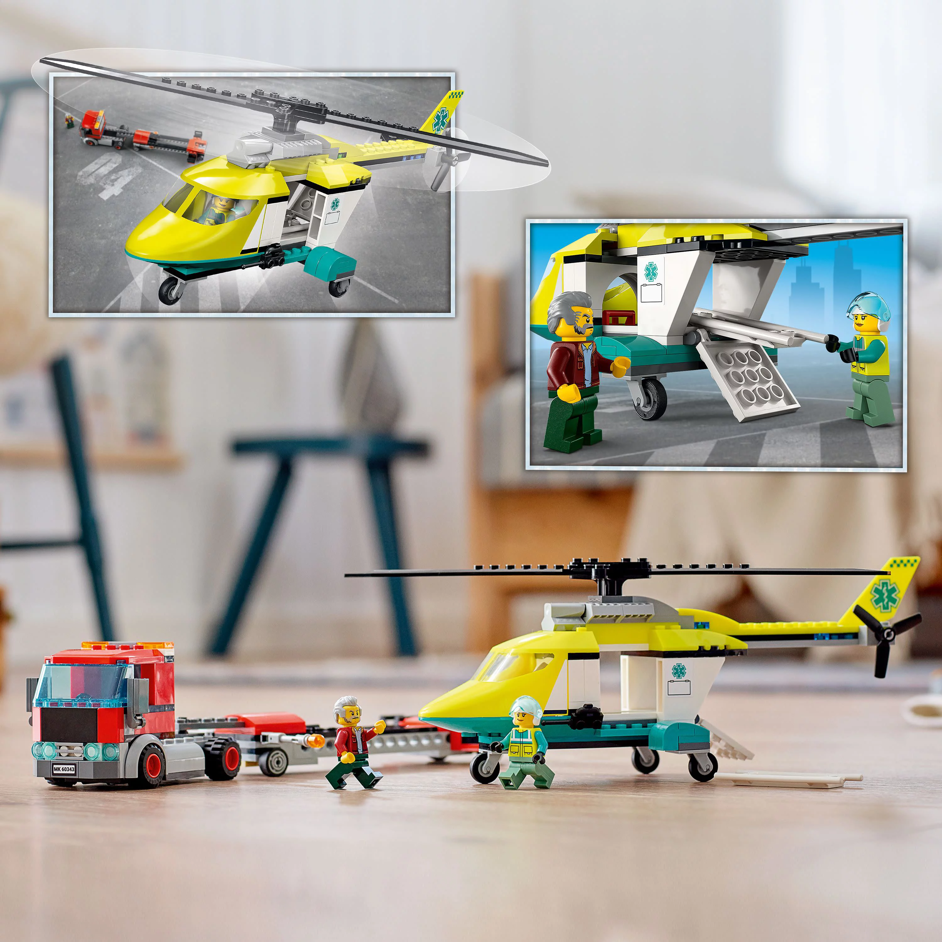 LEGO City Great Vehicles Rescue Helicopter Transport 60343