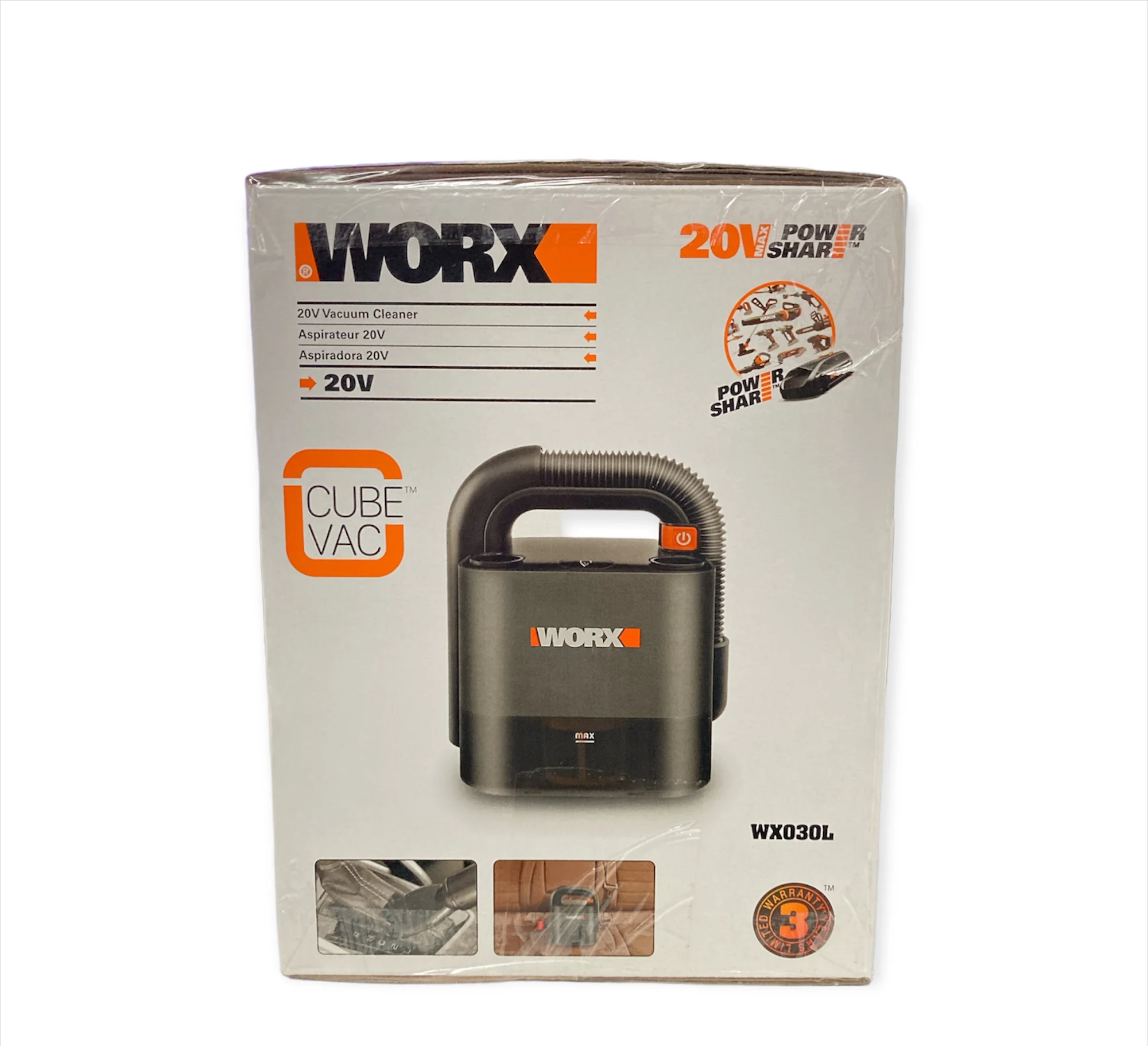 Worx WX030L 20V Power Share Cube Vac Cordless Compact Vacuum