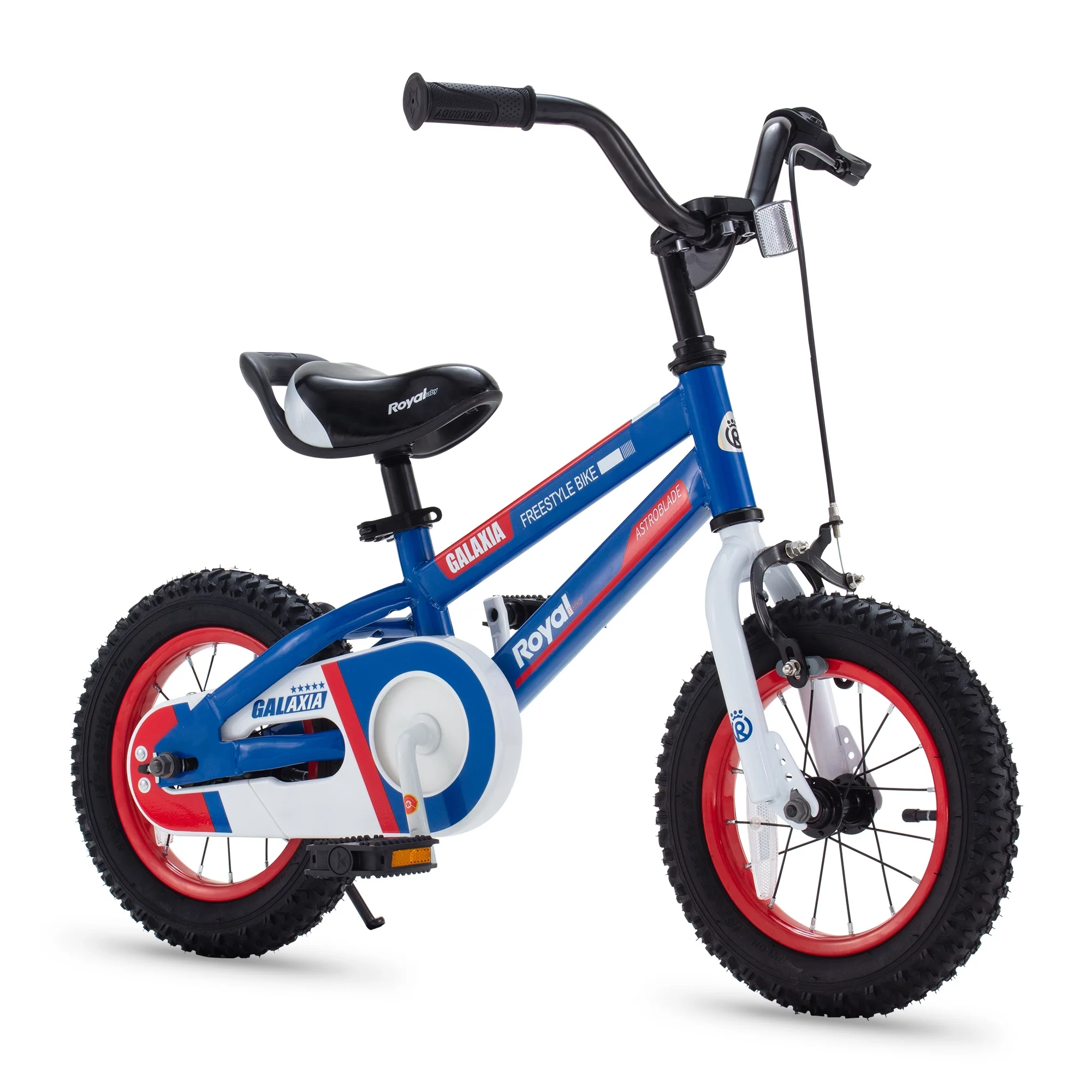 RoyalBaby Galaxia Kids Bike Toddlers 12 Inch Wheel Bicycle Beginners Boys Girls Ages 3-4 Years, Kickstand, Blue