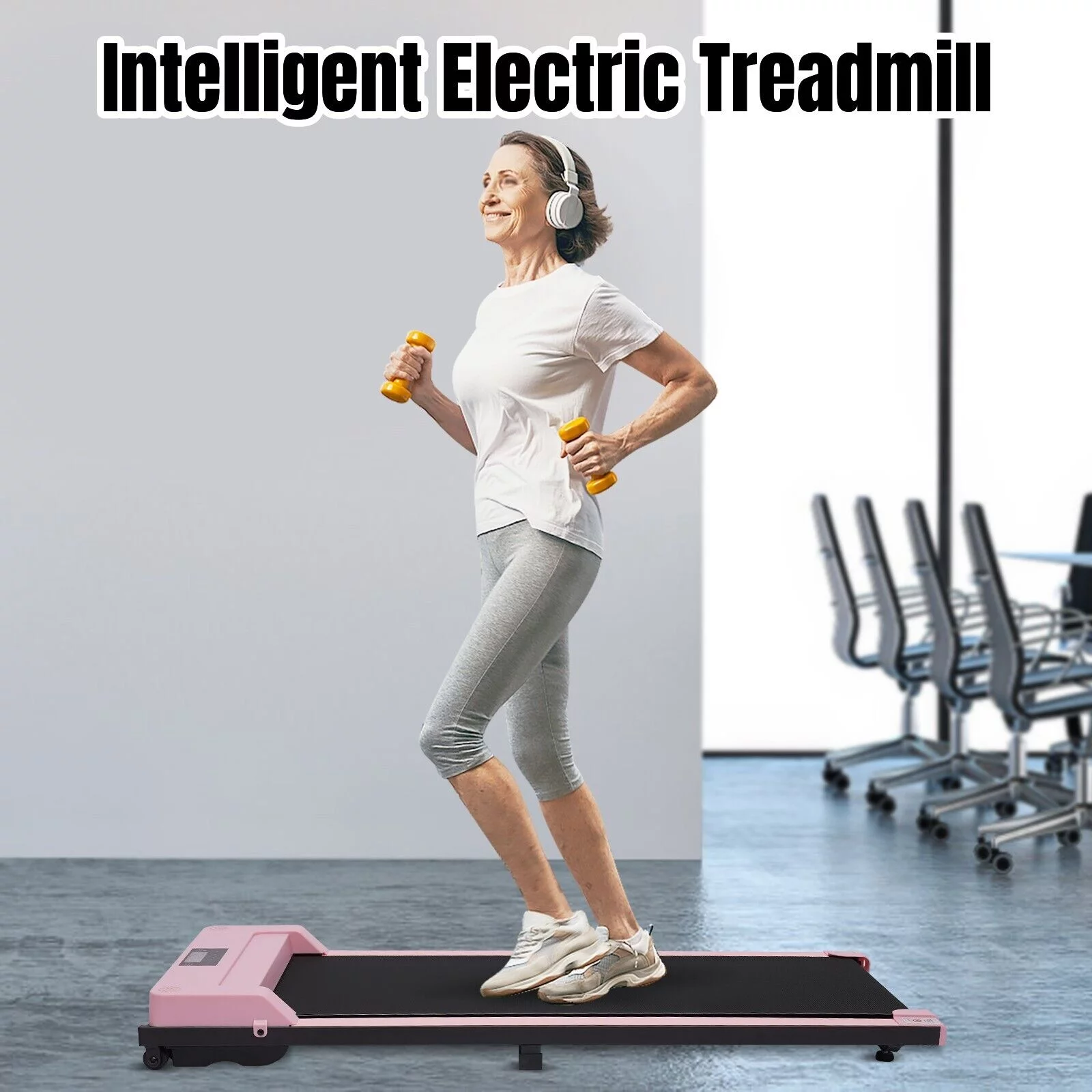 Modern Intelligent Electric Treadmill for Home Office Running Fitness Jogging Machine 110V 16A