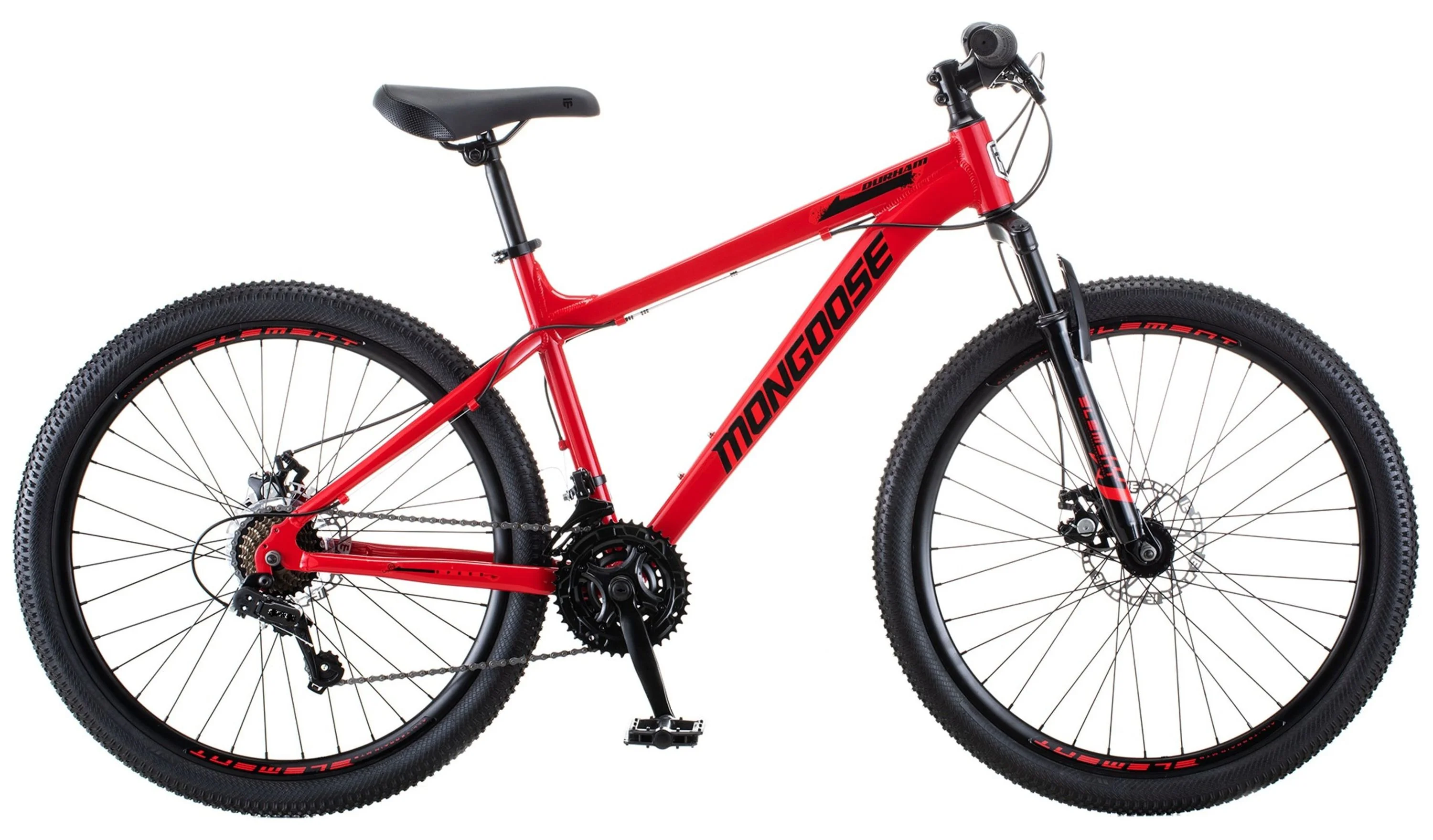 Mongoose 26-in. Durham Unisex Mountain Bike, Red and Black, 21 Speeds