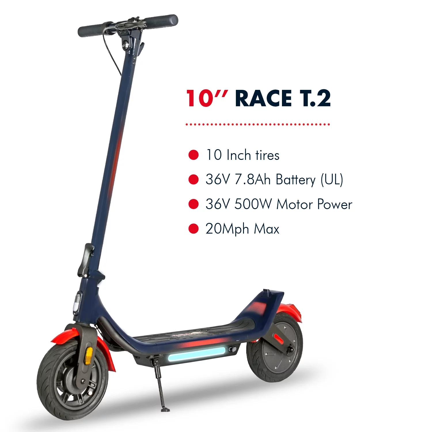 Red Bull Racing Performance Teen 2.0 500W (1000W Peak) Electric Scooter With Aluminum Alloy Frame