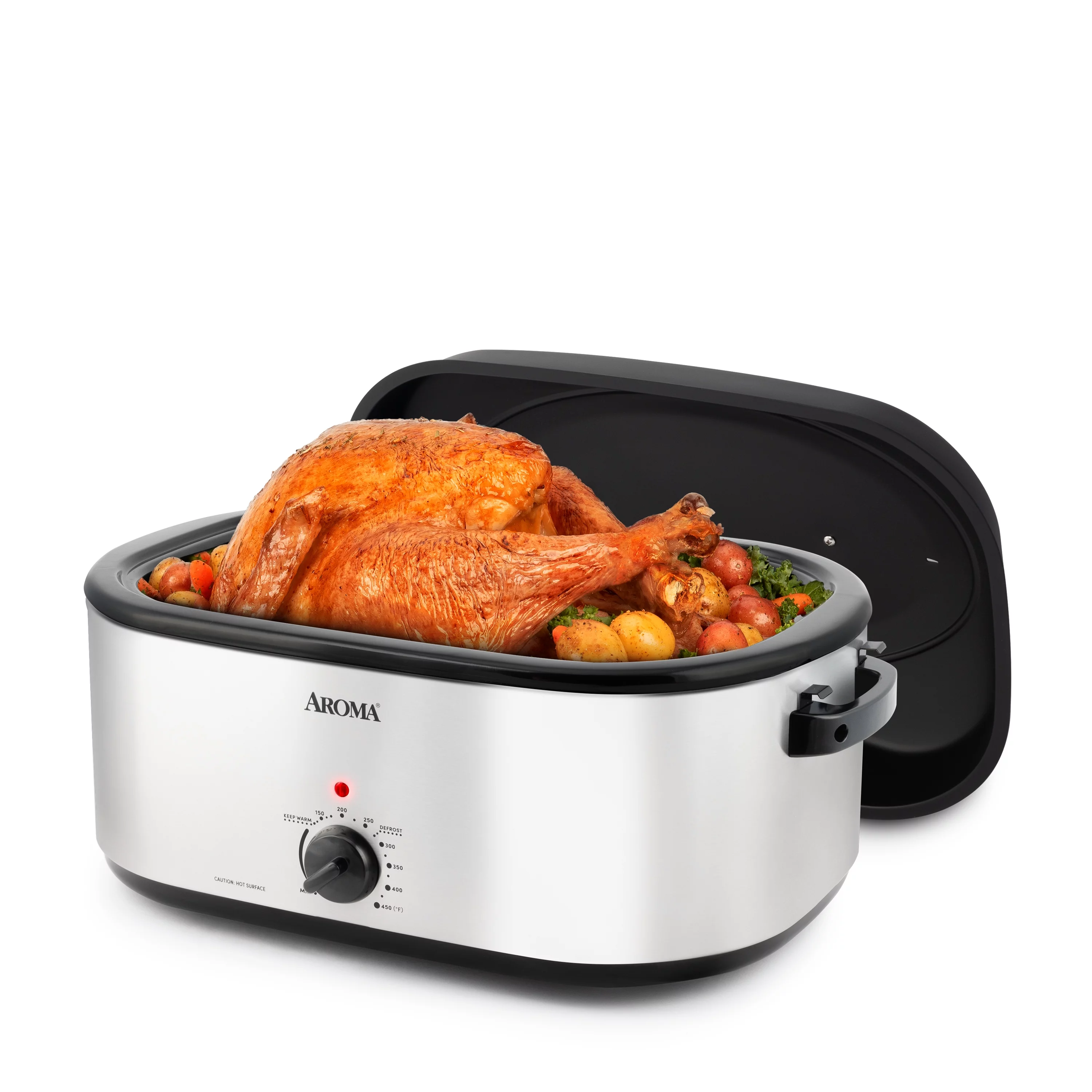 AROMA 22Qt. Roaster Oven with High-Dome Lid (ART-732SBH)