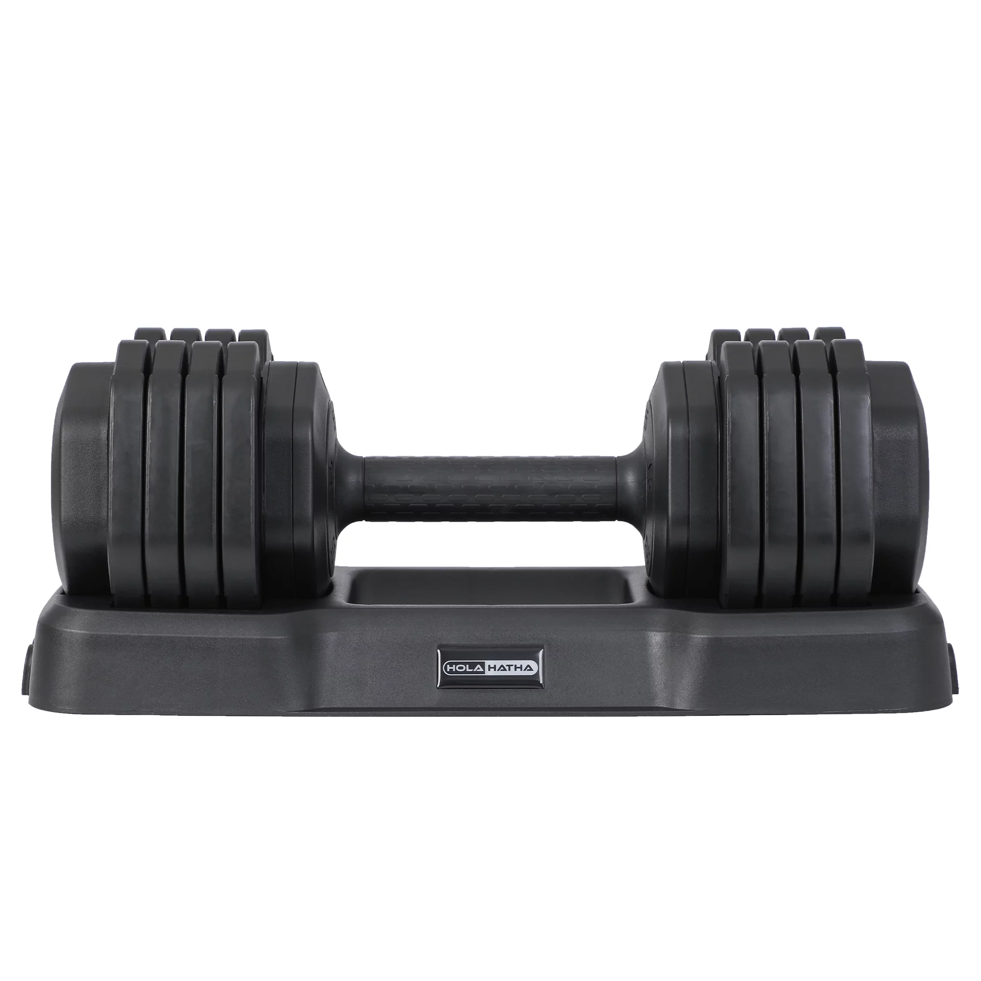 HolaHatha 5-in-1 Adjustable Dumbbell Home Gym Workout Equipment, Single