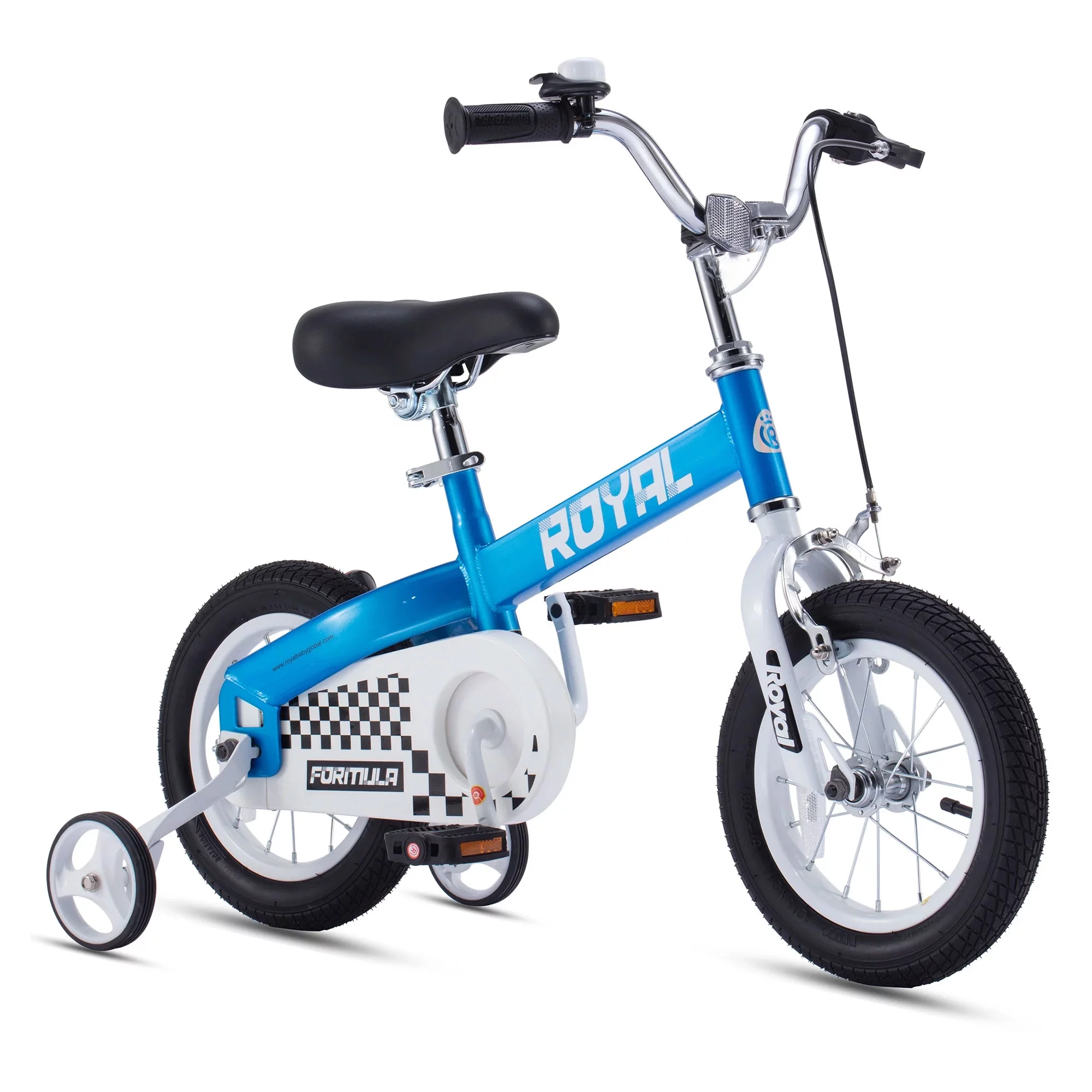 RoyalBaby Formula 12″ Kids Bike with Training Wheels & Coaster Brake, Blue