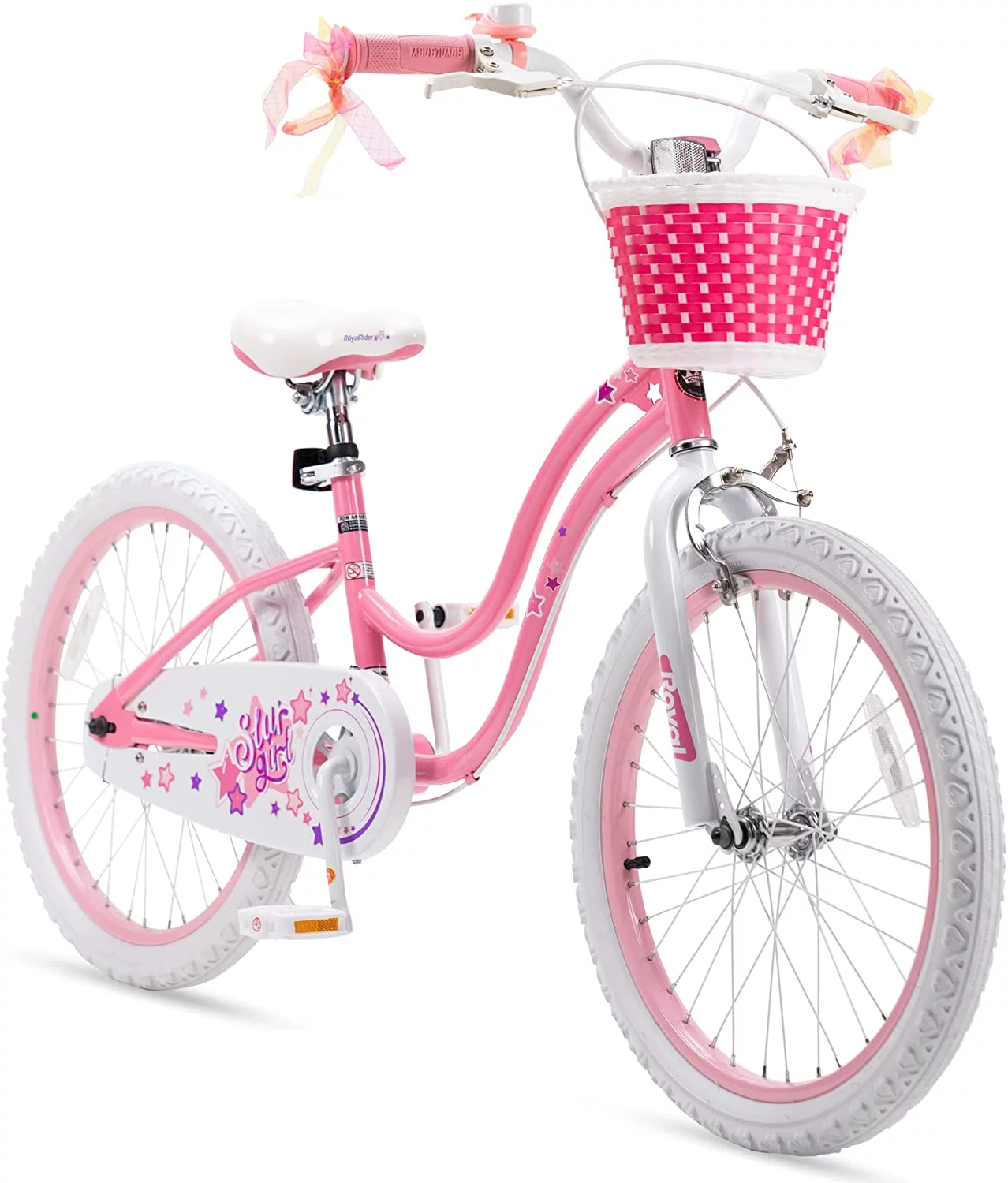 RoyalBaby Stargirl Kids Bike 20 Inch Girls Bicycle for Children with Kickstand Basket Blue