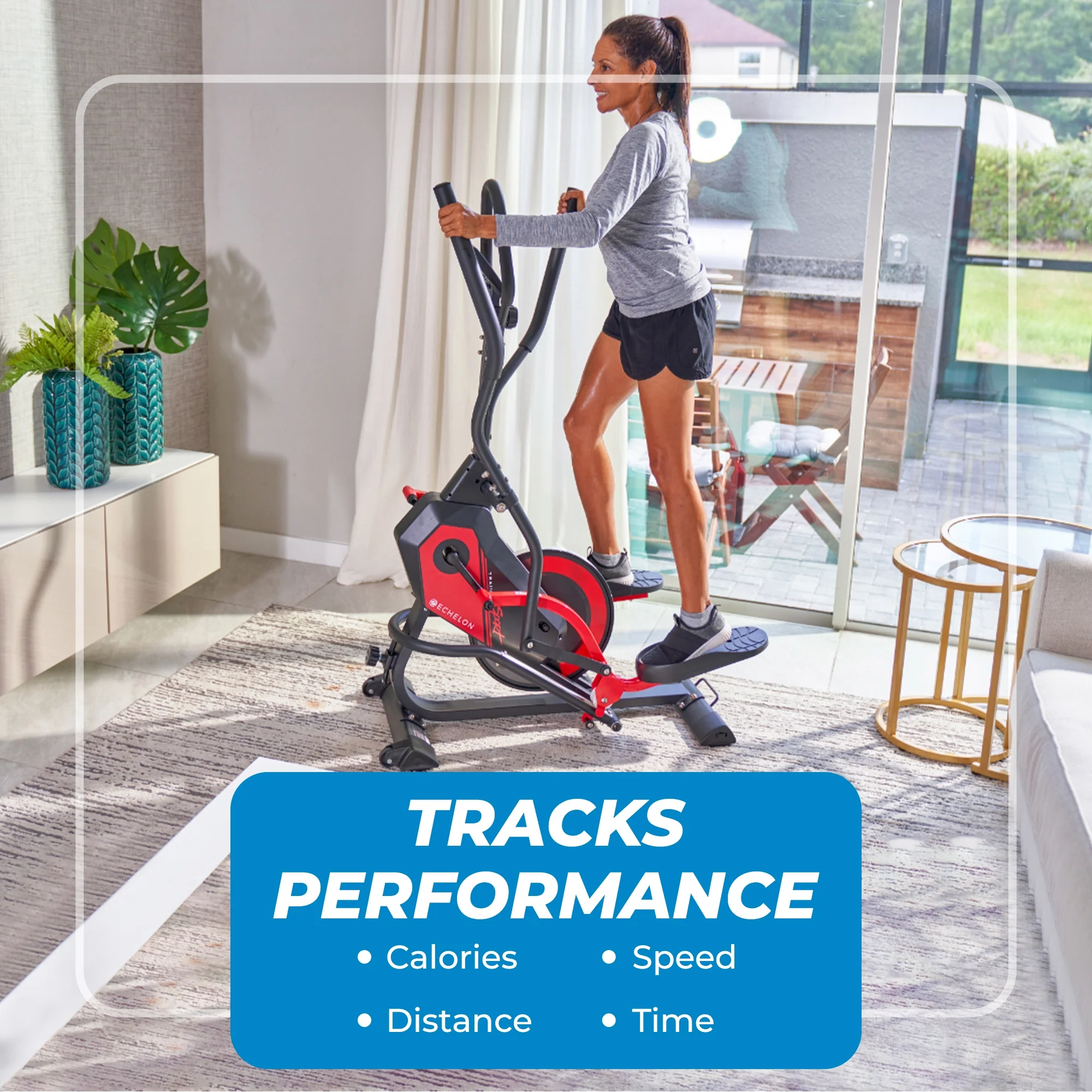 Echelon Sport Elliptical Trainer with 8 Levels of Magnetic Resistance + 30-Day Free Membership Trial