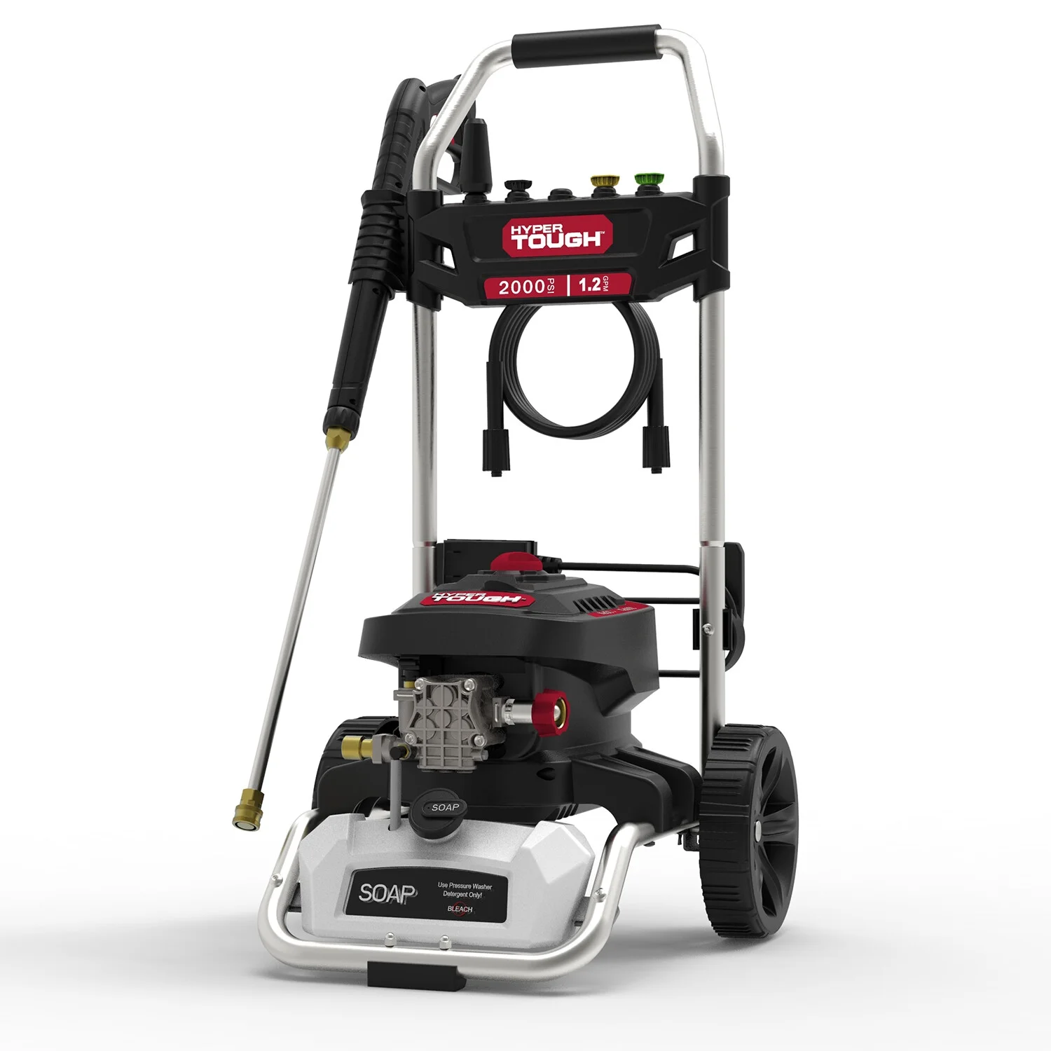 Hyper Tough 2000 PSI at 1.2 GPM 120 V 60HZ 1800W Electric Powered Cold Water Pressure Washer