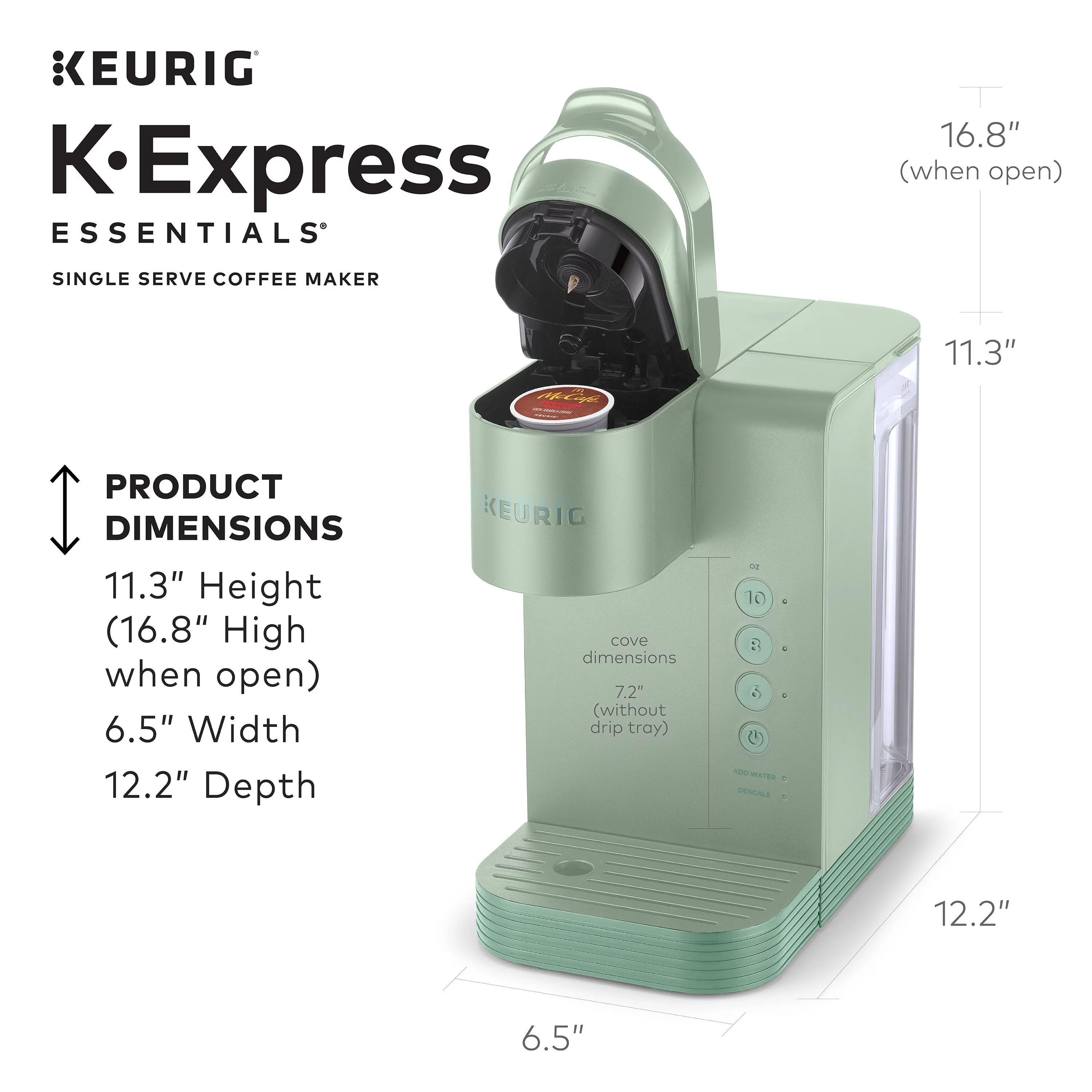 Keurig K-Express Essentials Single-Serve K-Cup Pod Coffee Maker, Teal