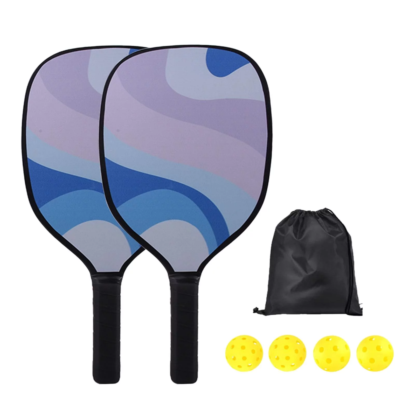 Pickleball Paddles Set, Includes 2 Paddles 4 Balls and 1 Bag Pickleball Rackets