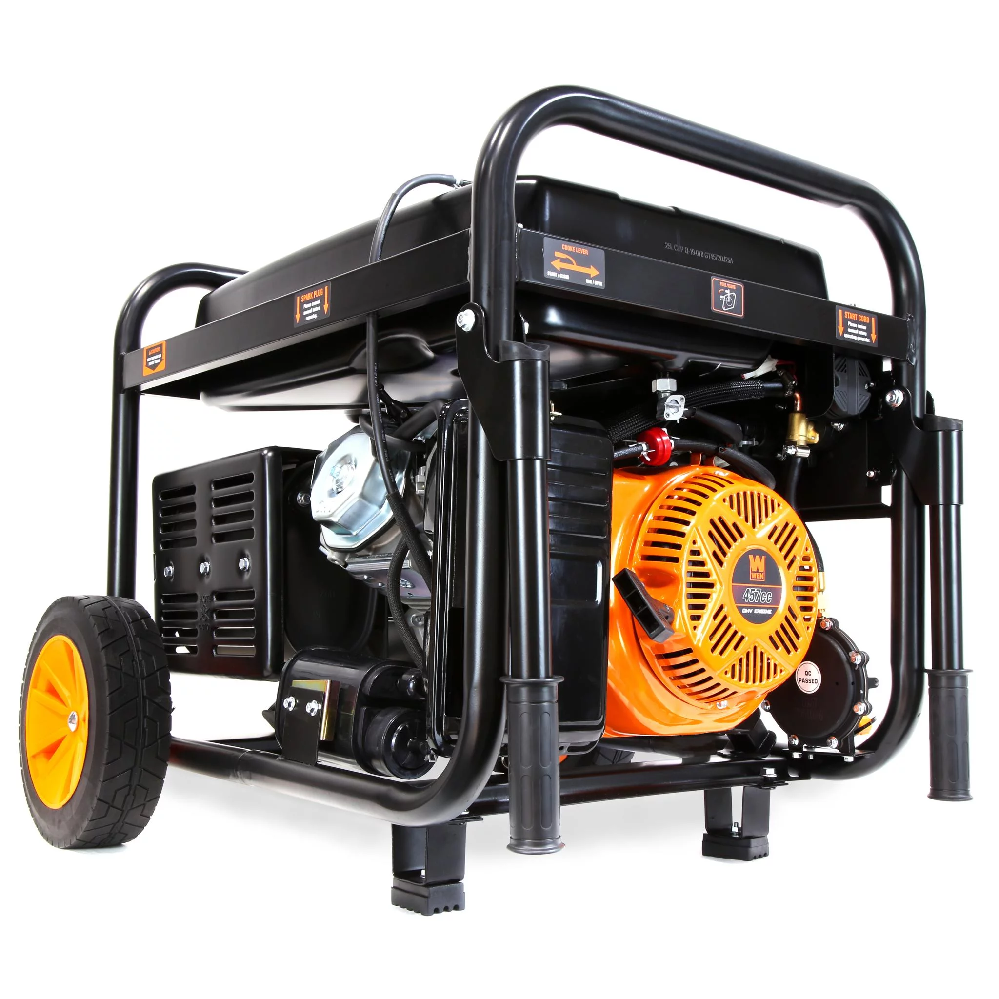 WEN 11000-Watt 120-Volt/240-Volt Dual Fuel Transfer-Switch Ready Electric Start Portable Generator with Wheel Kit and CO Shutdown Sensor