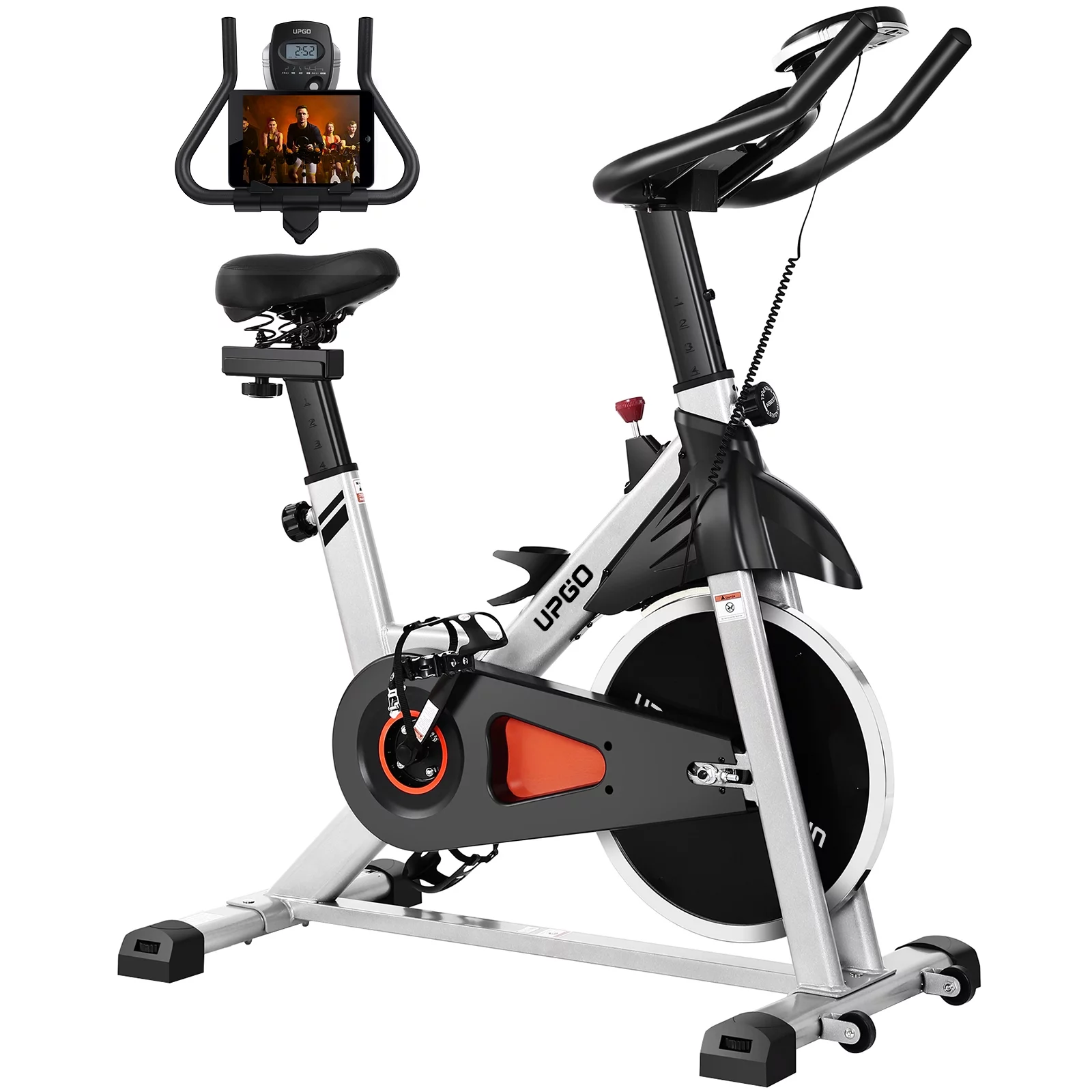 YOSUDA UPGO Indoor Cycling Bike Stationary Bike with 270lb Max Weight Exercise Bicycle with Ipad Mount & Comfortable Seat Cushion for Home Cardio Workout