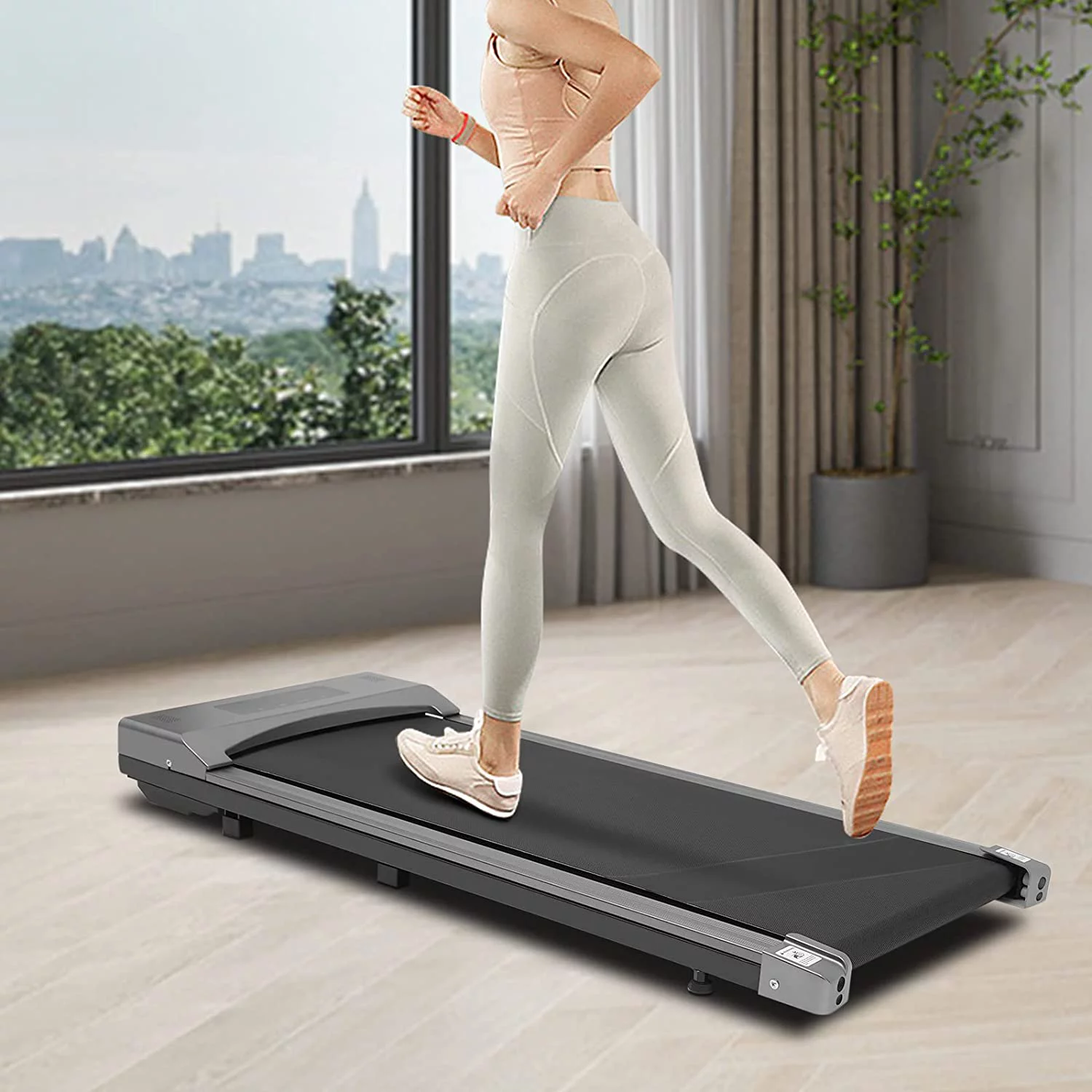 MIDUO 0.65-3HP Under Desk Electric Treadmill Installation-Free+Remote Control and LED Display