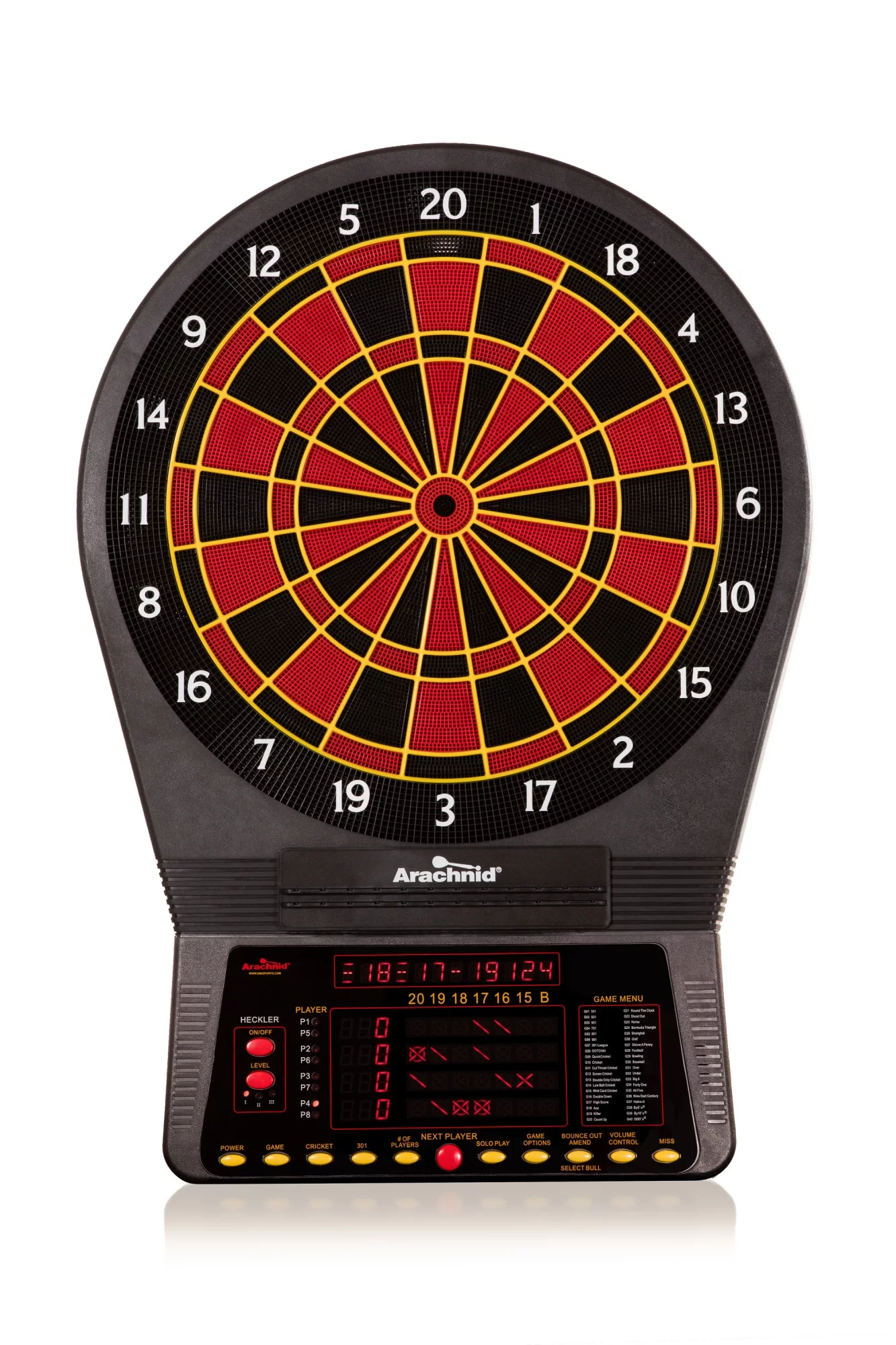 Arachnid Cricket Pro 800 Electronic Dartboard with 39 Games, 179 Variations, and 6 Soft Tip Darts Included