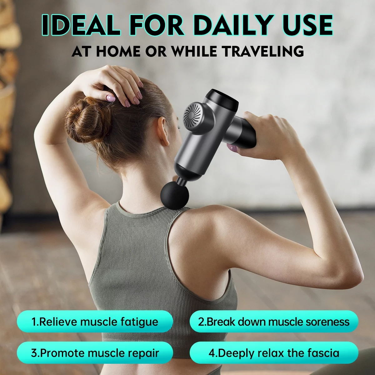 99 Speed Adjustable Muscle Massage Gun Handheld Deep Tissue Massager Electric Quiet Portable Massaging Gun with 10 customized massage heads for Sore Muscle and Stiffness