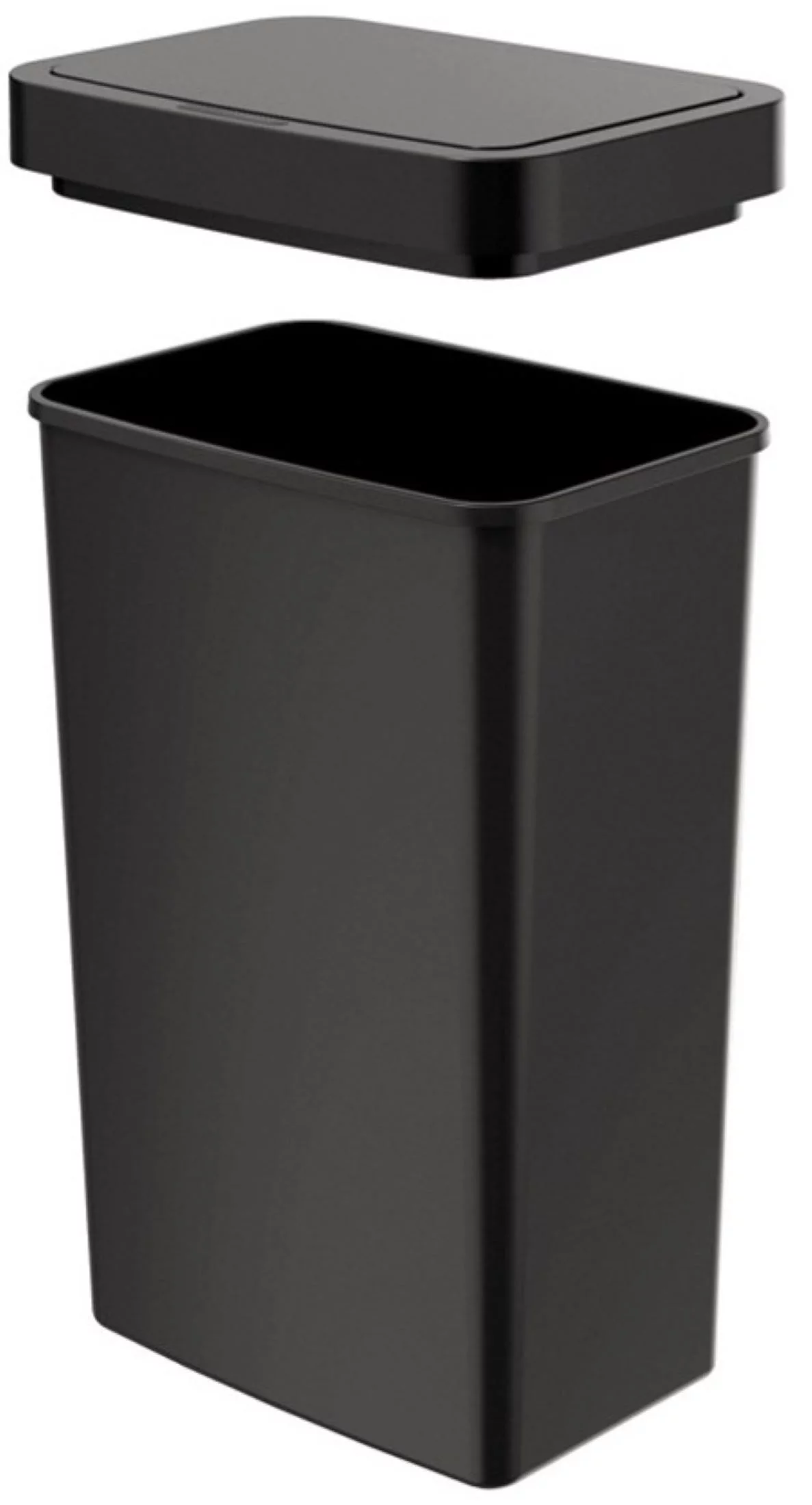 Mainstays 13.2 Gallon Trash Can, Plastic Motion Sensor Kitchen Trash Can, Black