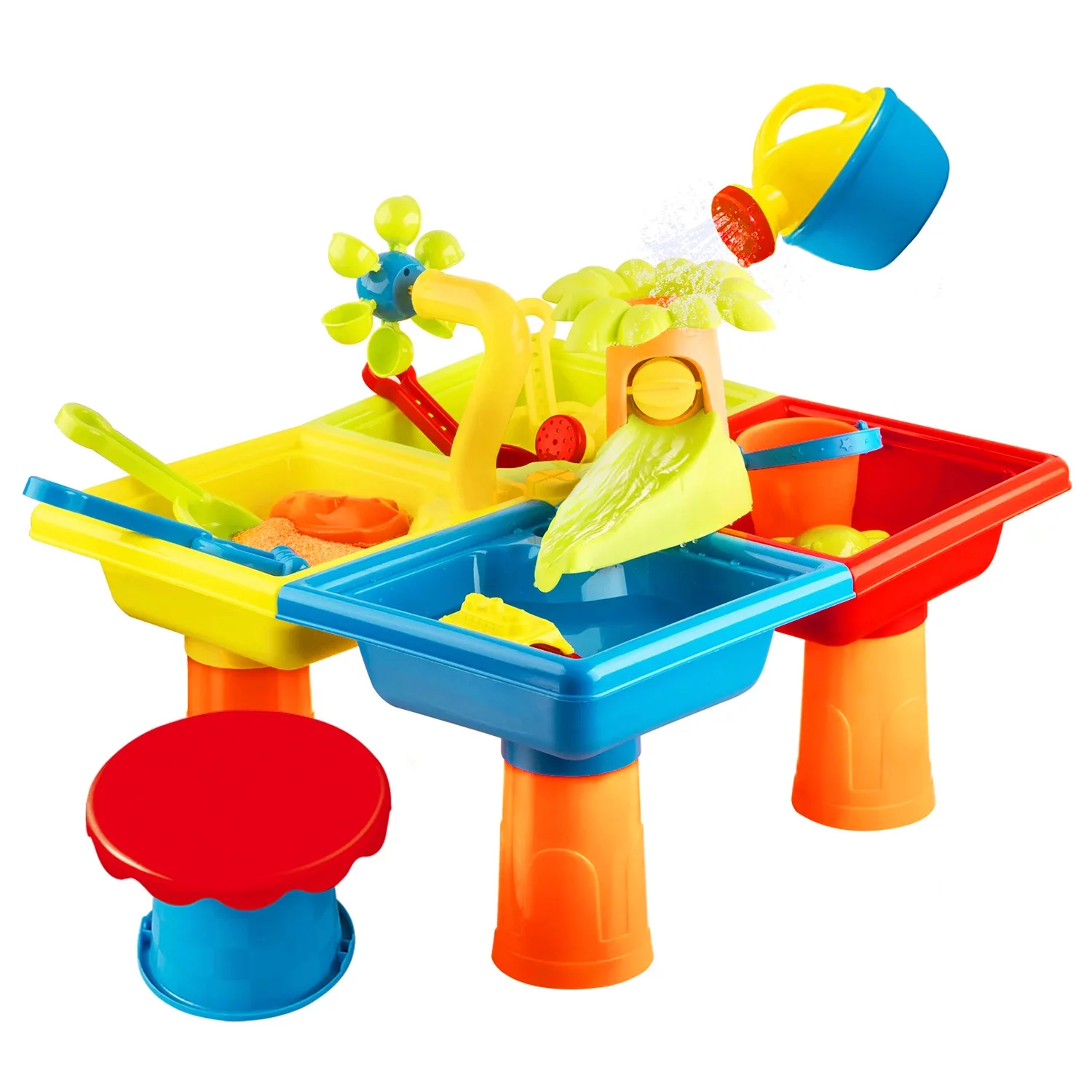 Elegant Choise Water Tables for Toddlers Outdoor Sand Toys 1-4 Year Old, 38Pcs Set