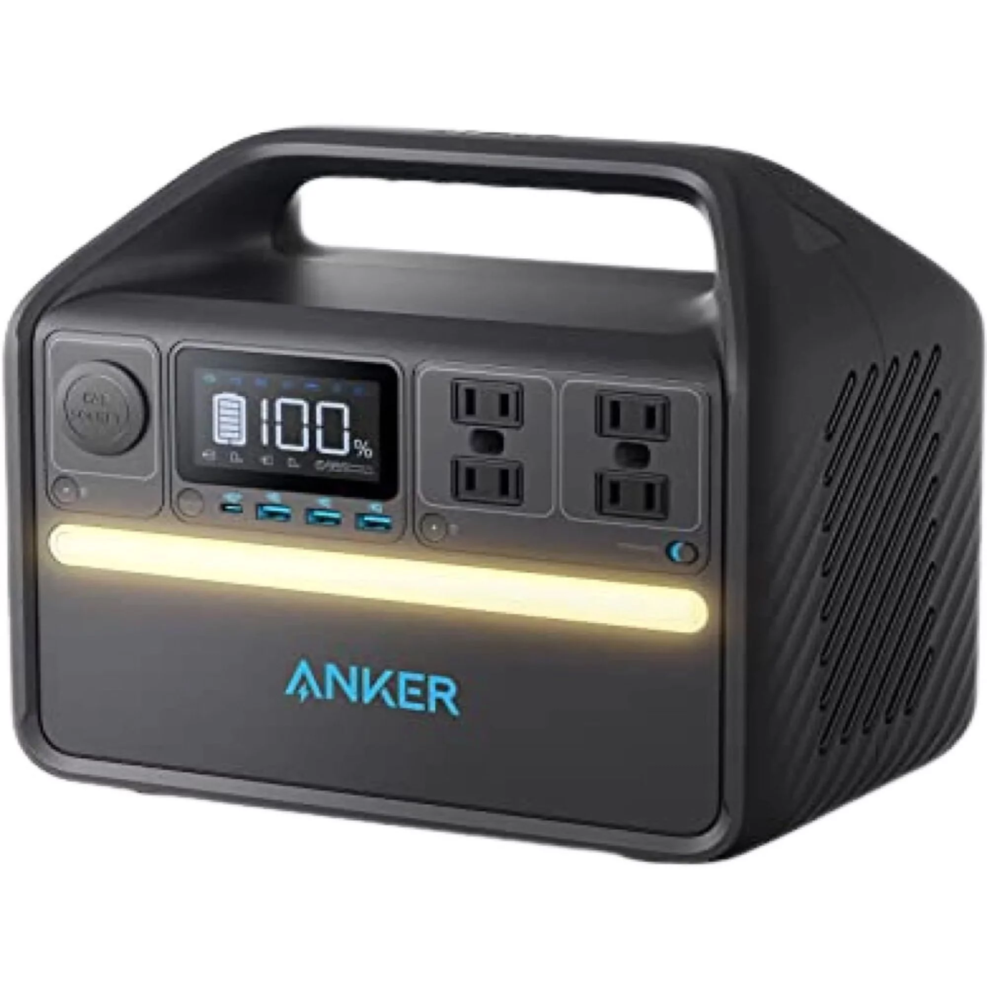 Anker 535 512Wh 160,000mAh LiFePO4 Portal Solar Generator – High-Speed Charging – 160000 mAh Capacity – Solar Power Charging – USB-C port, 2 USB port – 500W AC Outlet