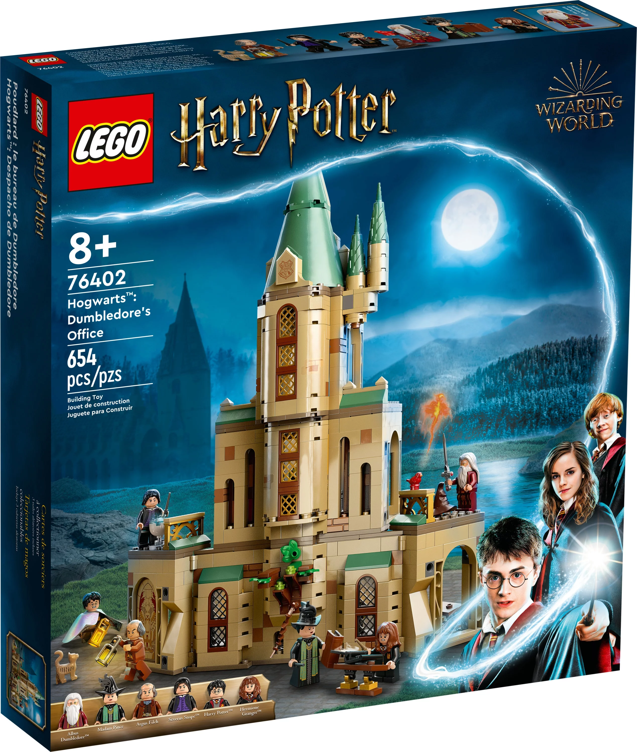 LEGO Harry Potter Hogwarts: Dumbledore’s Office 76402 Castle Toy, Set with Sorting Hat, Sword of Gryffindor and 6 Minifigures, for Kids Aged 8 Plus