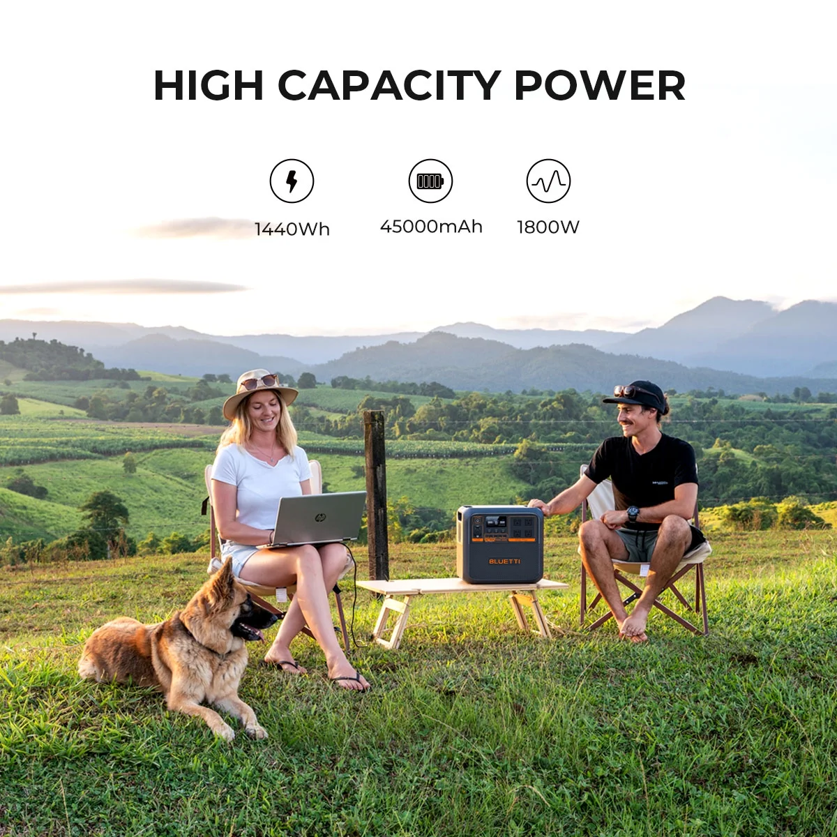 Bluetti AC180P Power Station, 1440Wh | 1800W Portable Solar Generator for Off-Grid Living