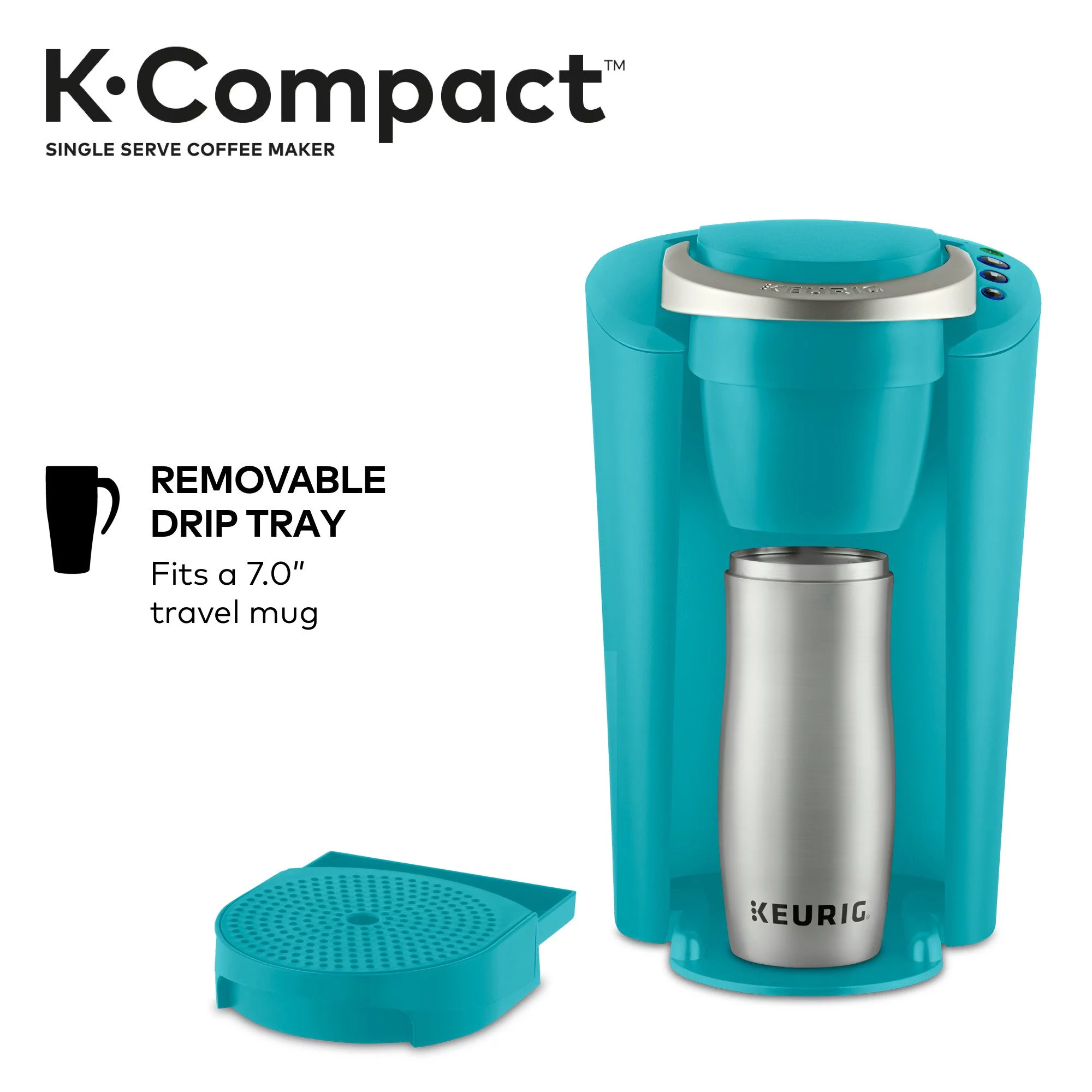 Keurig K-Compact Single-Serve K-Cup Pod Coffee Maker, Turquoise