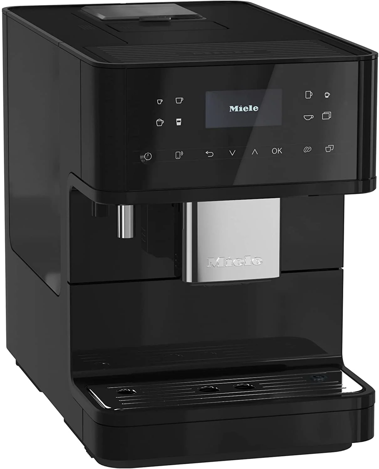 Miele NEW CM 6160 MilkPerfection Automatic Wifi Coffee Maker & Espresso Machine Combo, Obsidian Black – Grinder, Milk Frother