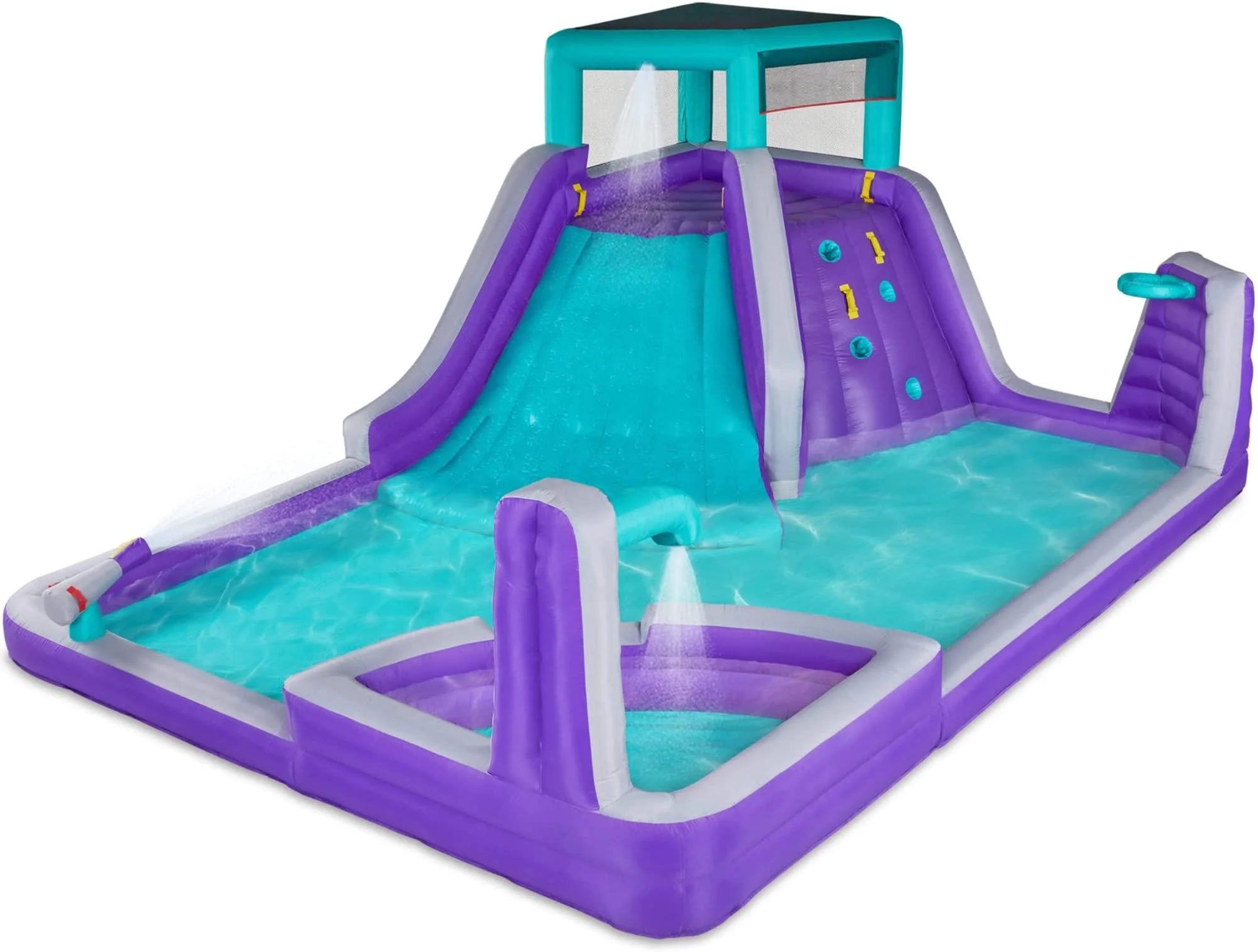 Sunny & Fun Inflatable Water Slide & Blow up Pool, Kids Water Park for Backyard