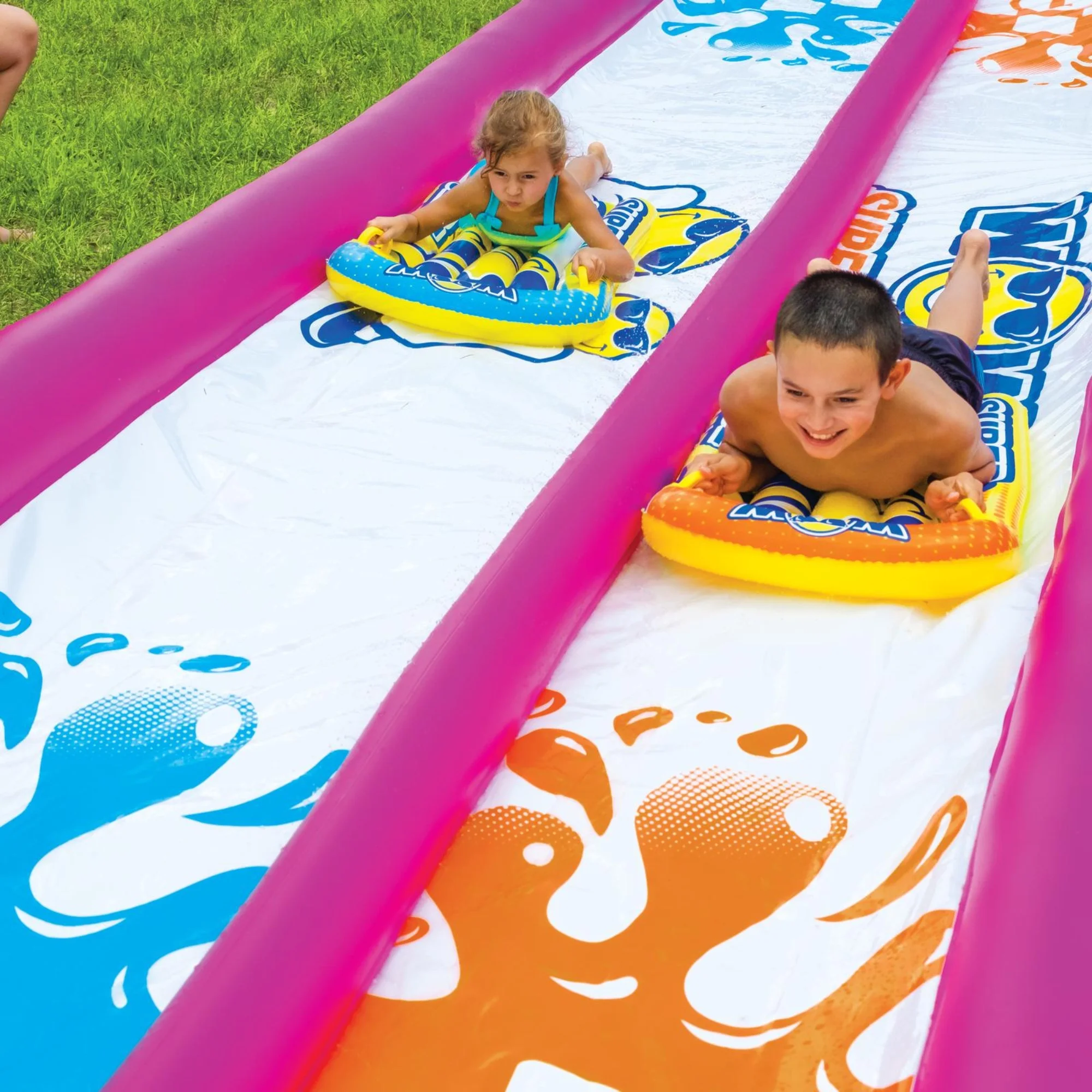 WOW Sports Giant Backyard Double Lane Lawn Slide