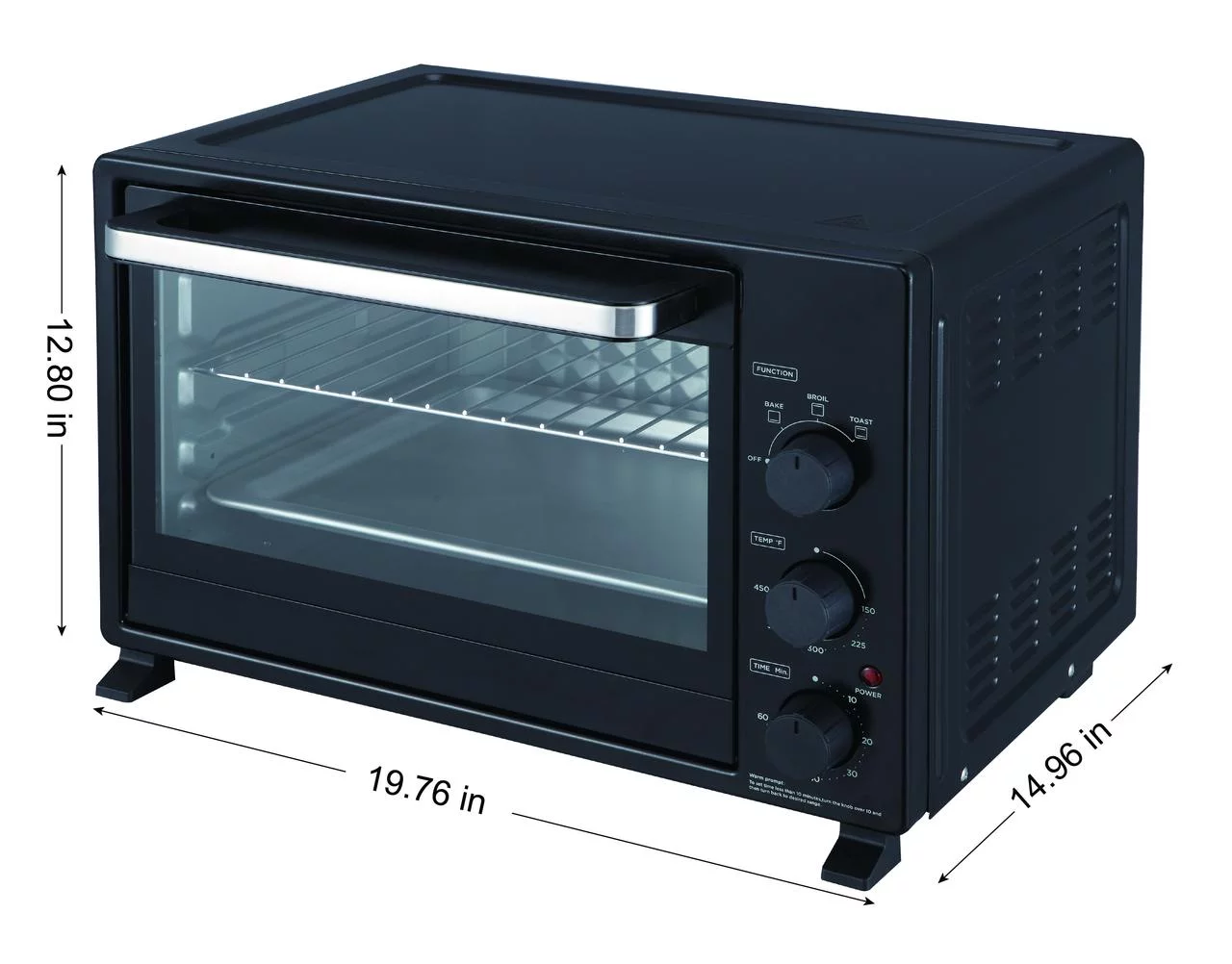 Mainstays XL Toaster Oven, 32L/ 6-Slice Family Size, Black, 1500W