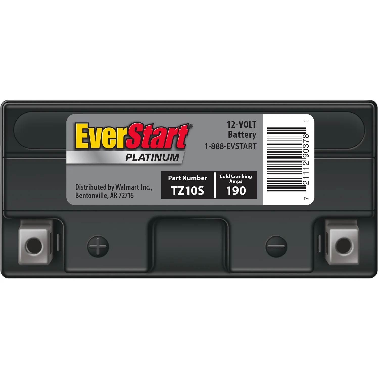 EverStart Premium AGM Power Sport Battery, Group Size TX10S 12 Volt, 190 CCA