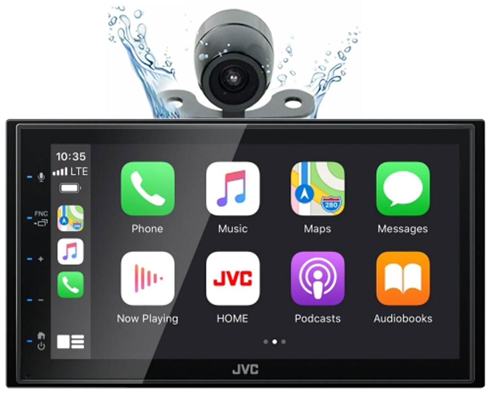 JVC KW-M180BT 2 DIN 6.75″ Media Player USB Mirroring For Android Bluetooth + Backup Camera