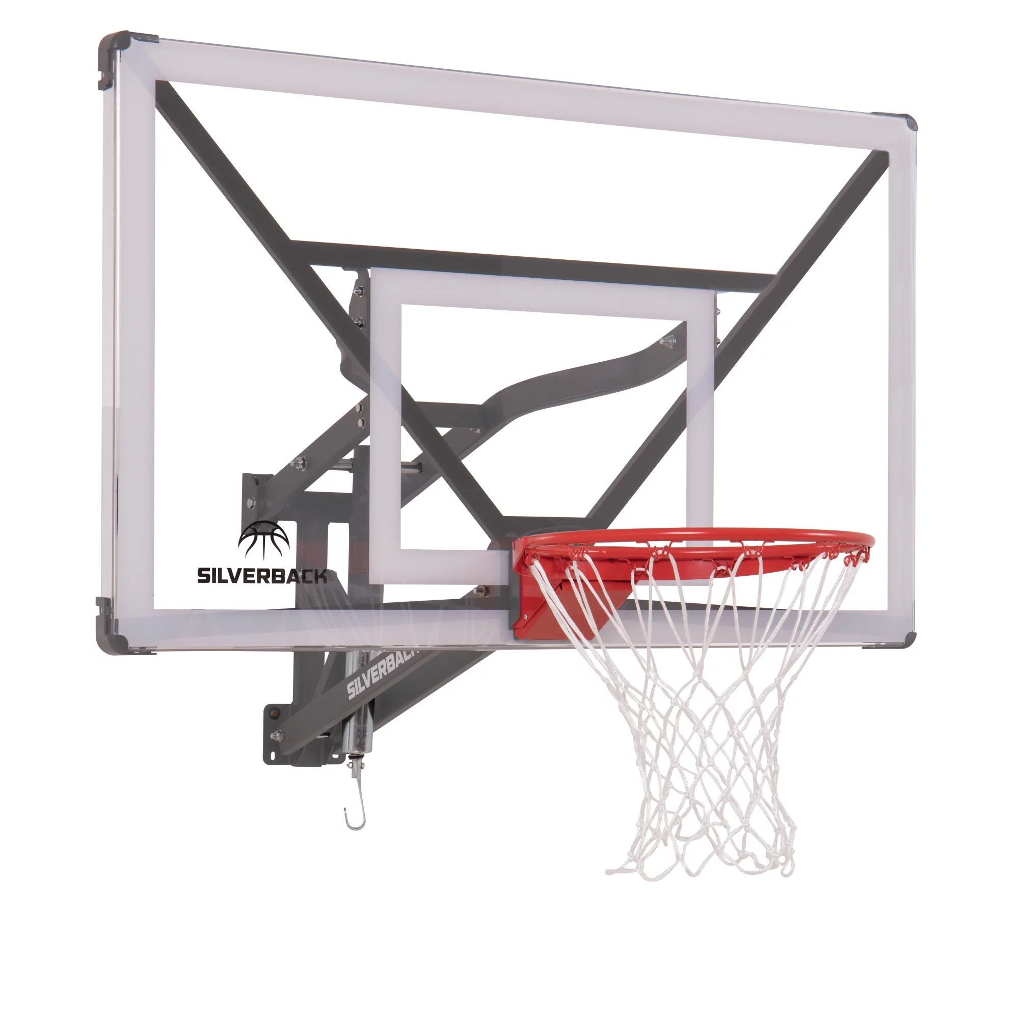 Silverback SBX 54″ Wall Mounted Adjustable-Height Basketball Hoop with Quick Play Design