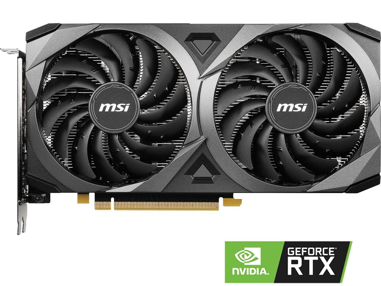 MSI NVIDIA GeForce RTX 3060 Graphic Card – 12 GB GDDR6 – 1.81 GHz Boost Clock – 192 bit Bus Width – PCI Express 4.0 – DisplayPort – HDMI