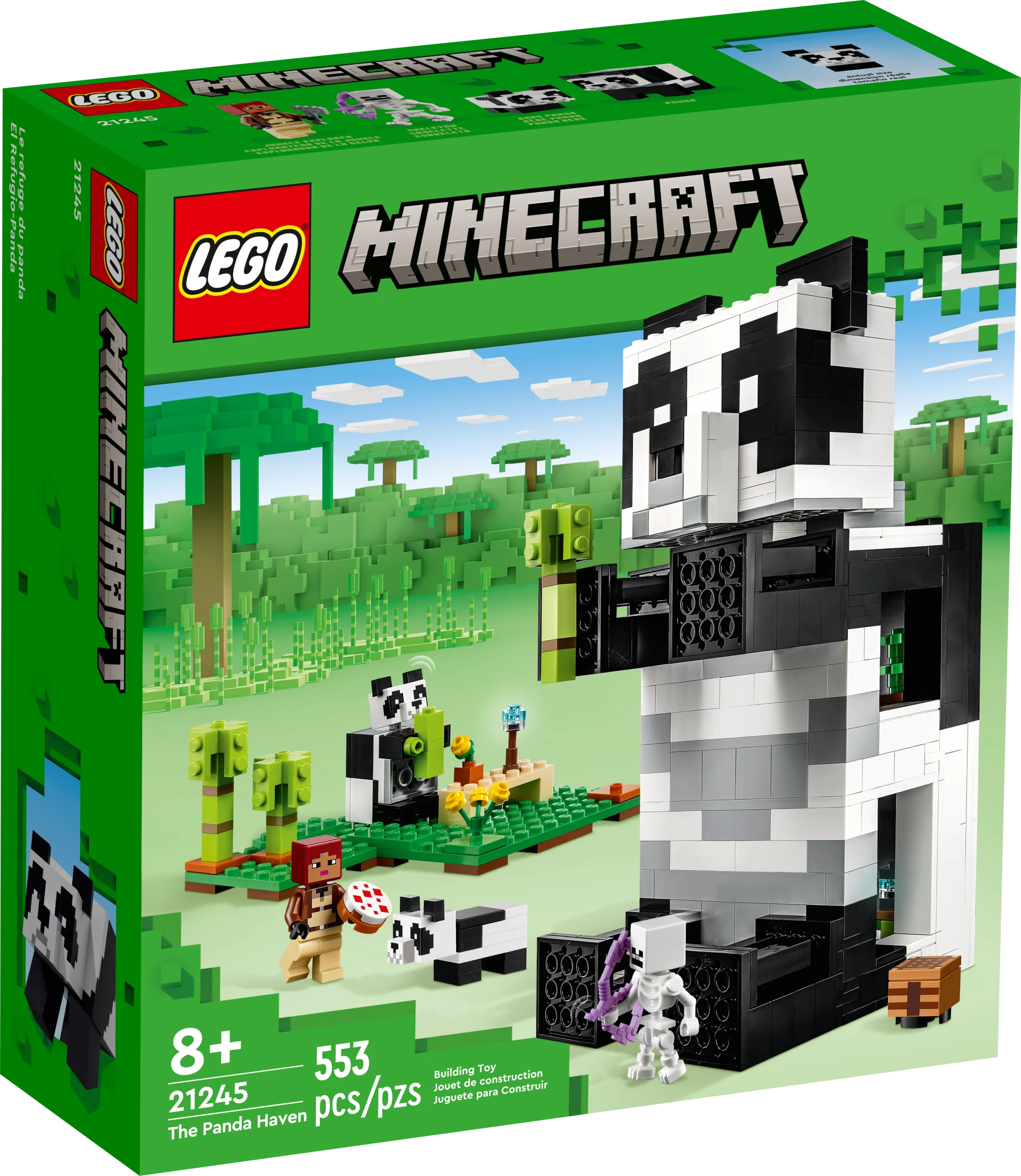 LEGO Minecraft The Panda Haven Toy House with Animals 21245