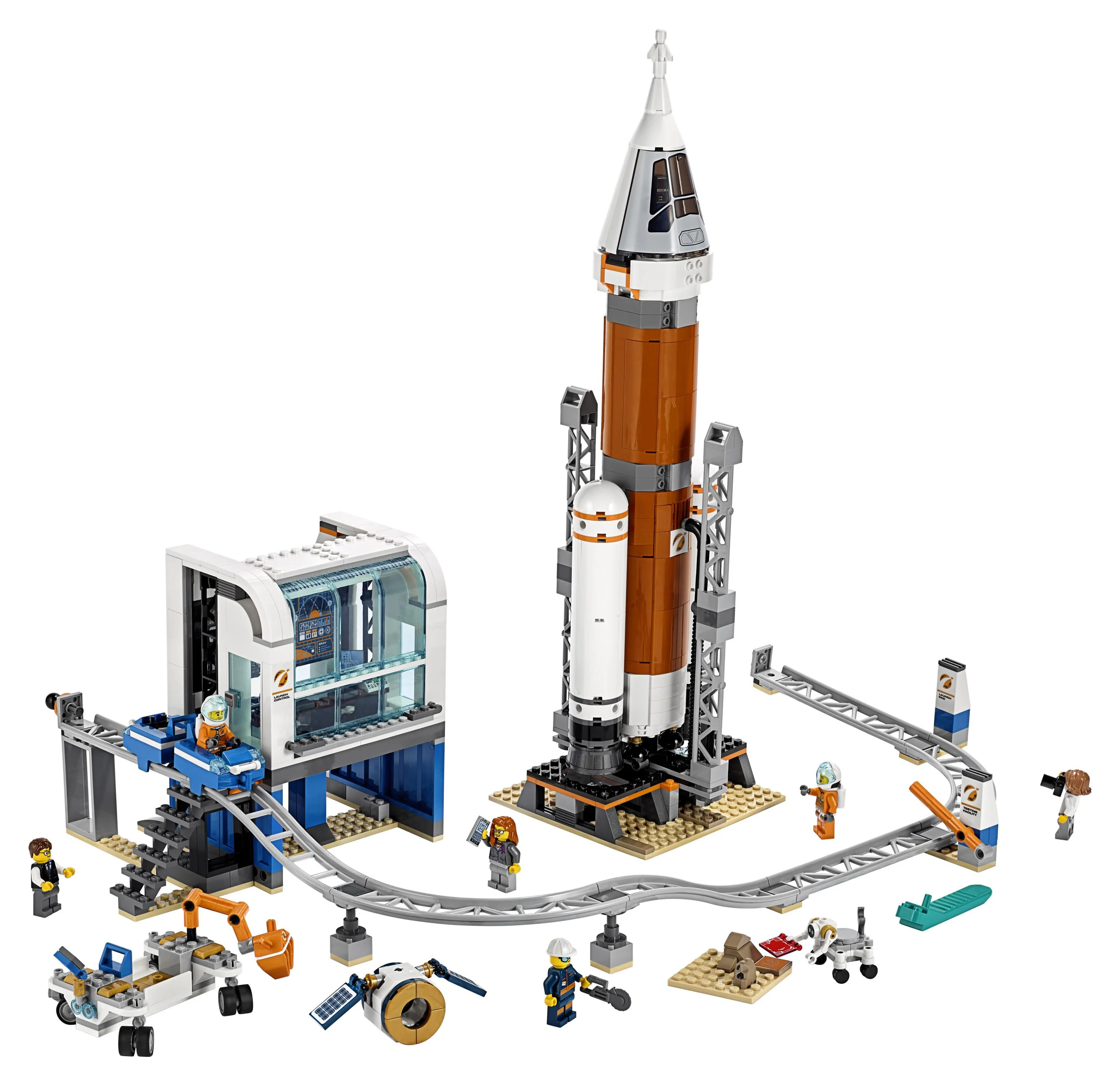 LEGO City Space Deep Space Rocket Launch Control 60228 with Toy Monorail