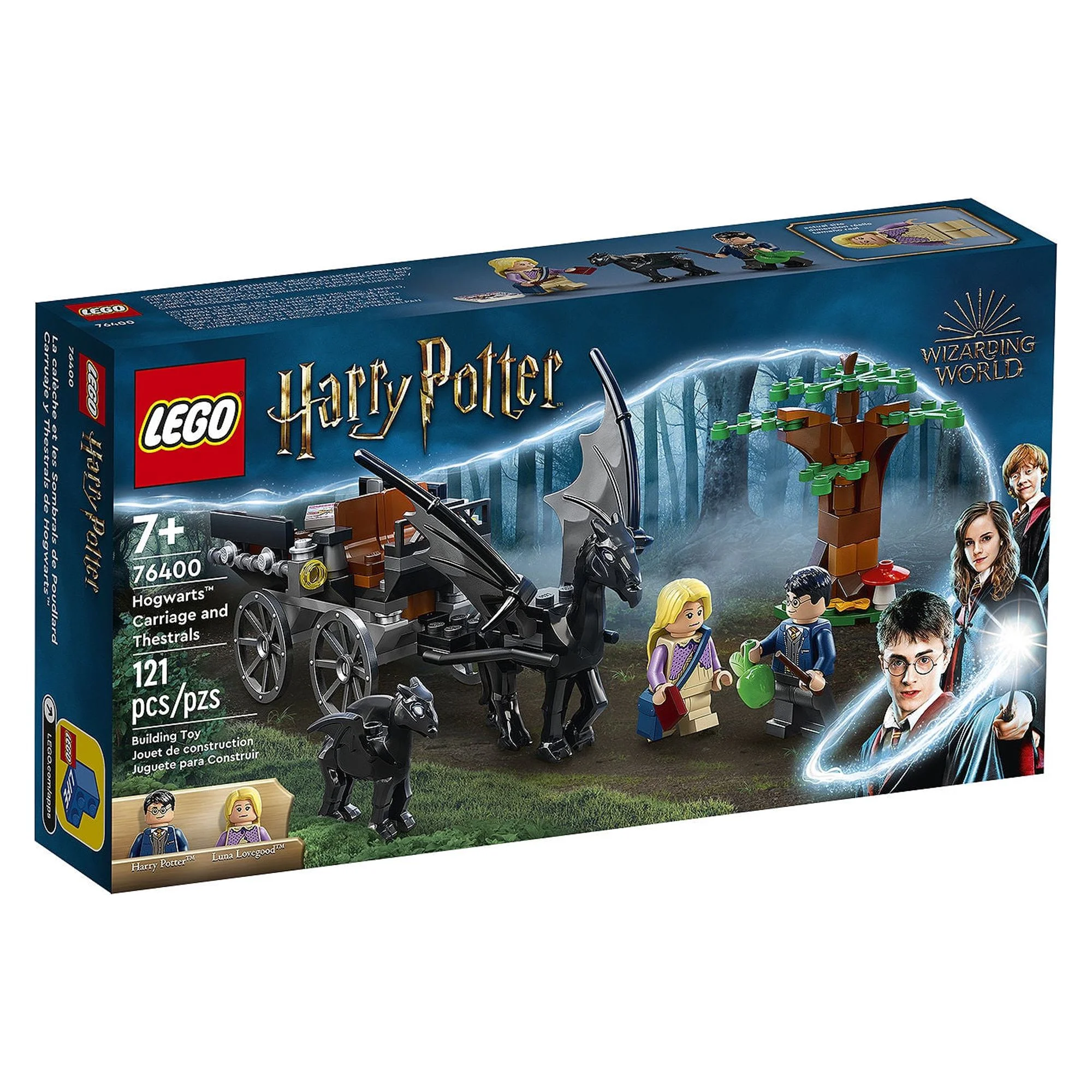 LEGO Harry Potter Hogwarts Carriage & Thestrals Set 76400, Building Toy for Kids 7 Plus Years Old with 2 Winged Horse Figures and Luna Lovegood Minifigure