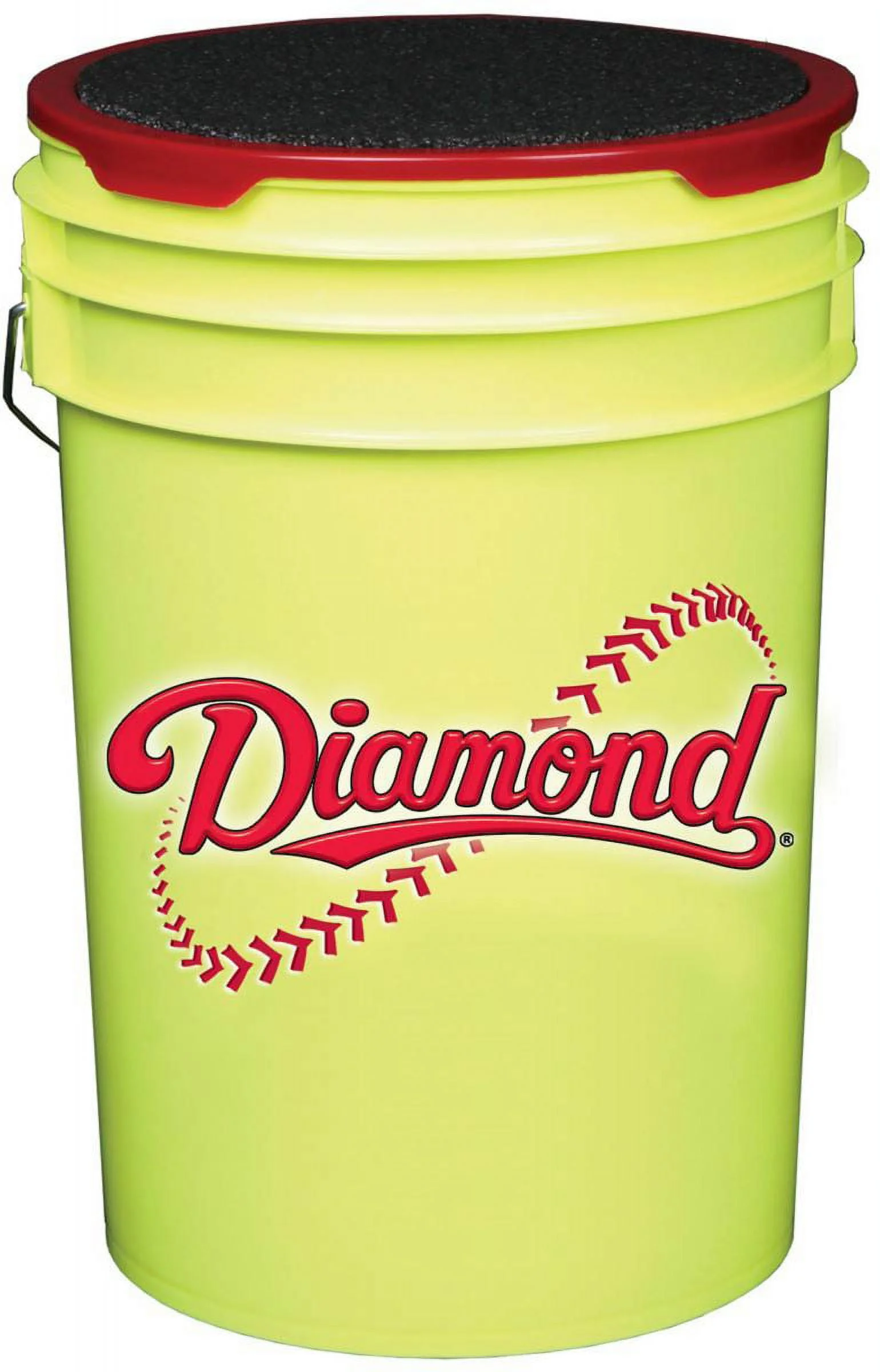 Diamond Empty 6-Gallon Ball Bucket with Padded Lid, Multiple Colors