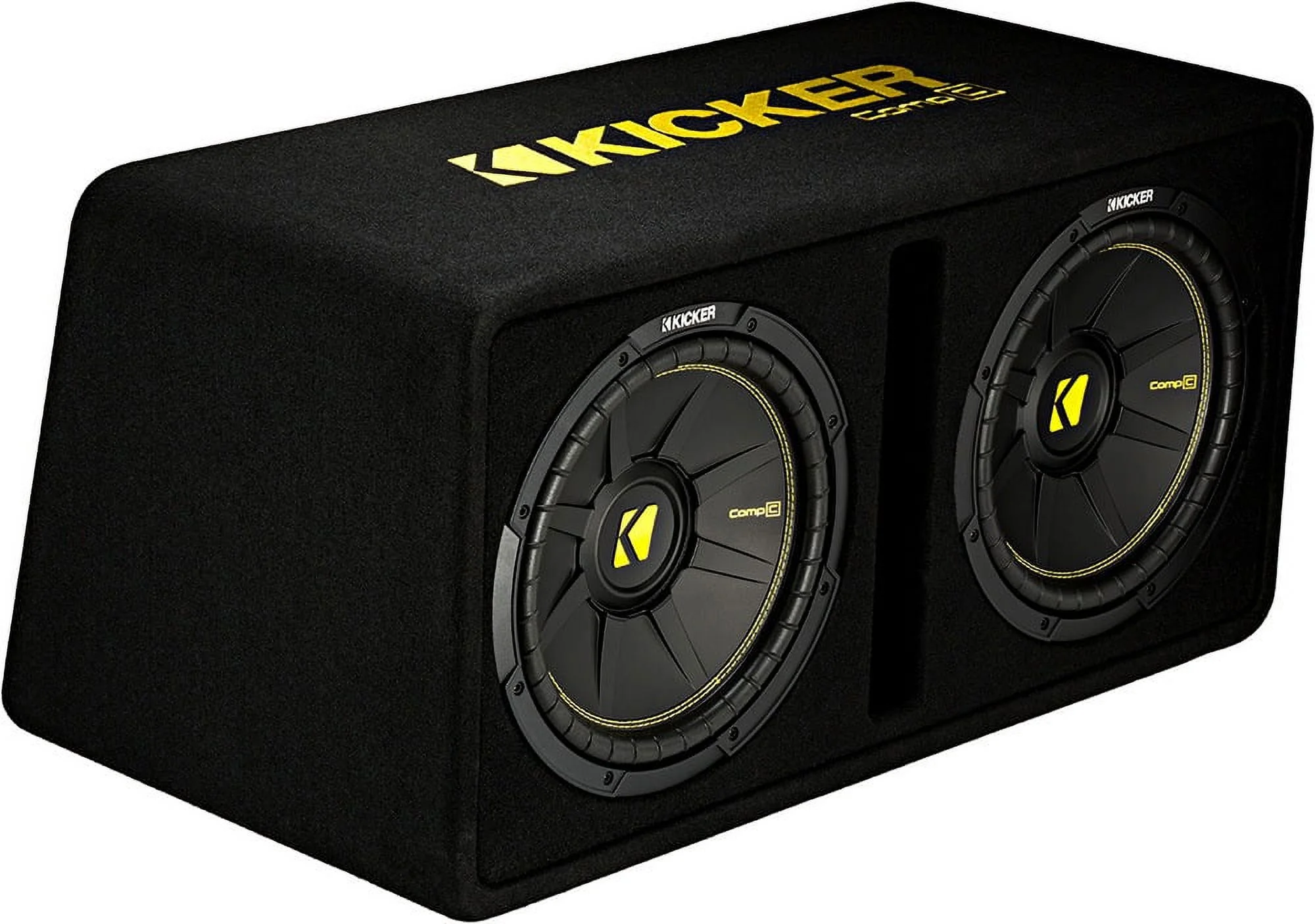 Kicker 44DCWC122 CompC Dual 12″ 1200W 2 Ohm Vented Loaded Subwoofer Enclosure