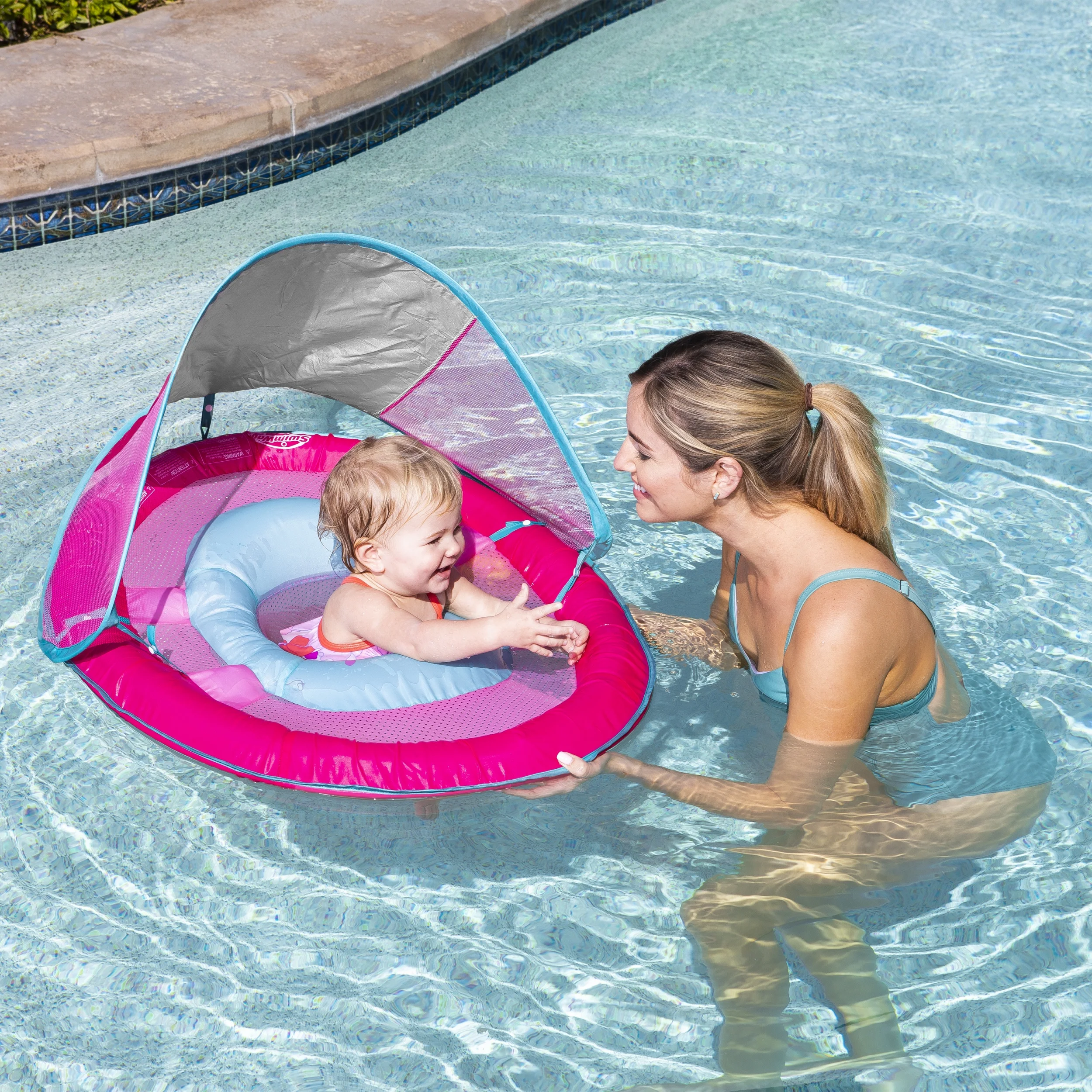 SwimWays Baby Spring Float – Pink Mermaid Unicorn