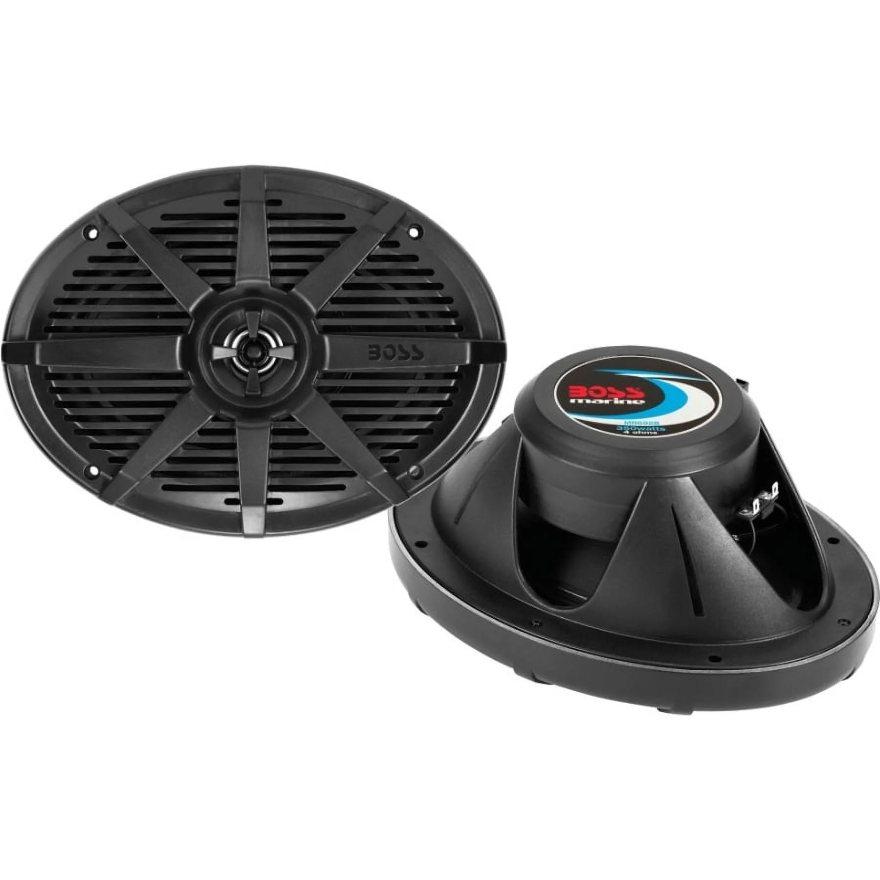 BOSS Audio Systems MR692B 6 x 9 Inch Marine Stereo Speakers – 350 Watts Max, 2 Way, Full Range Audio, Tweeters, Weatherproof, Sold in Pairs