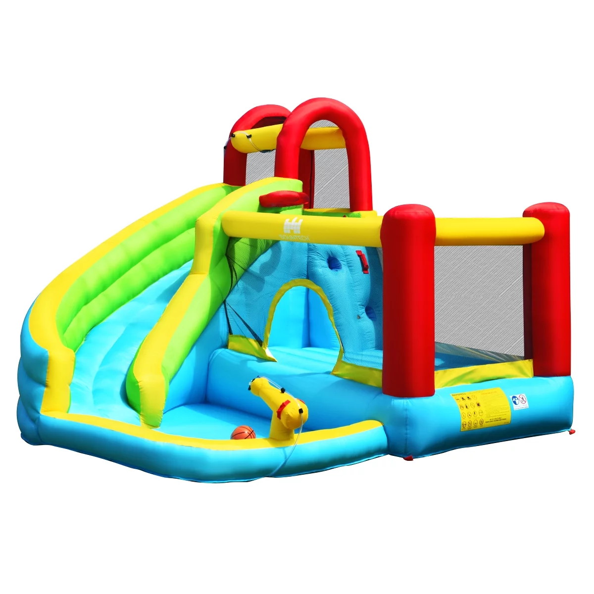 Infans Inflatable Kids Water Slide Jumper Bounce House Splash Water Pool Without Blower