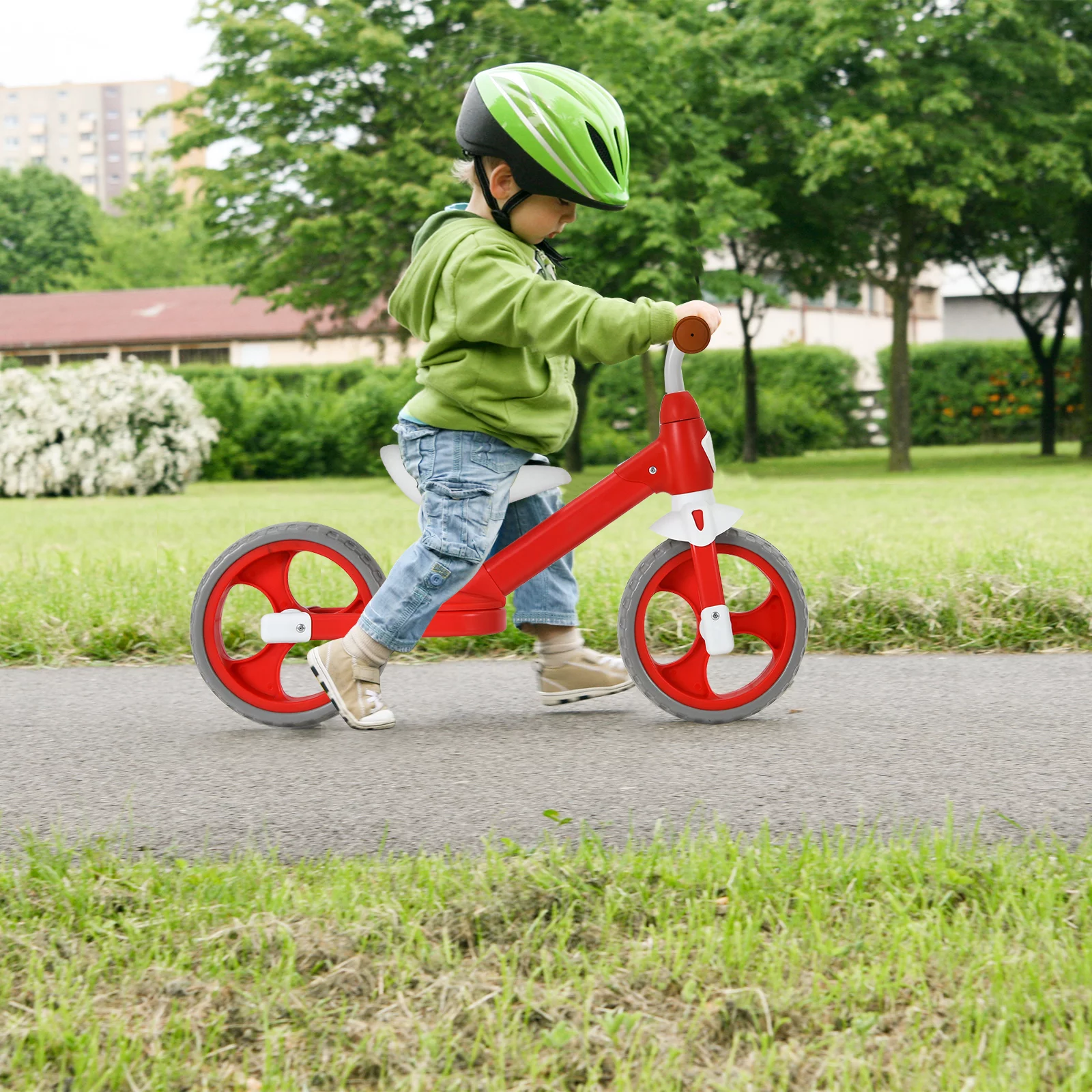 Topbuy Kids Balance Bike Toddler Running Bicycle Lightweight Training Bicycle w/Seat Height Adjustable Red