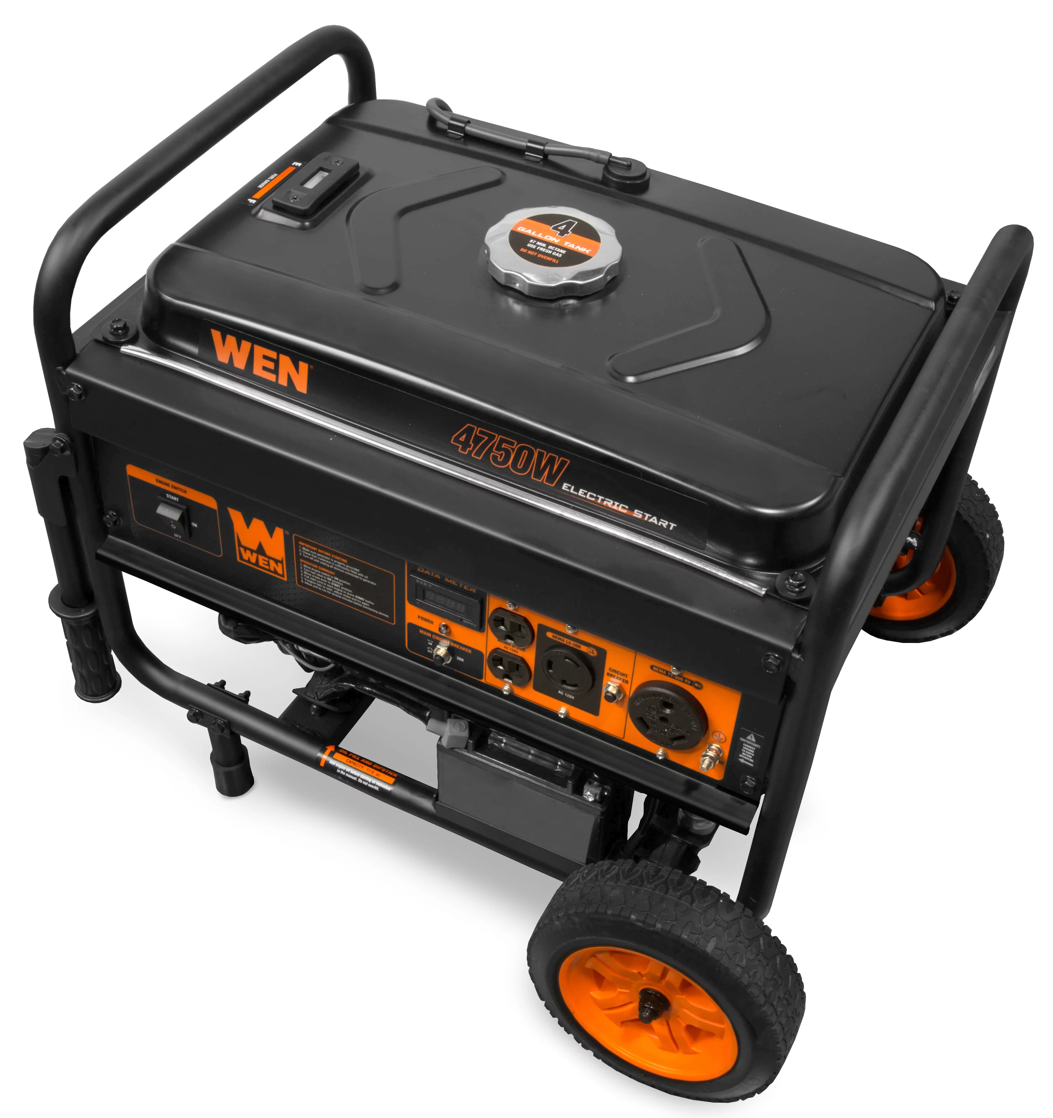 WEN 4750-Watt Portable Generator with Electric Start and Wheel Kit