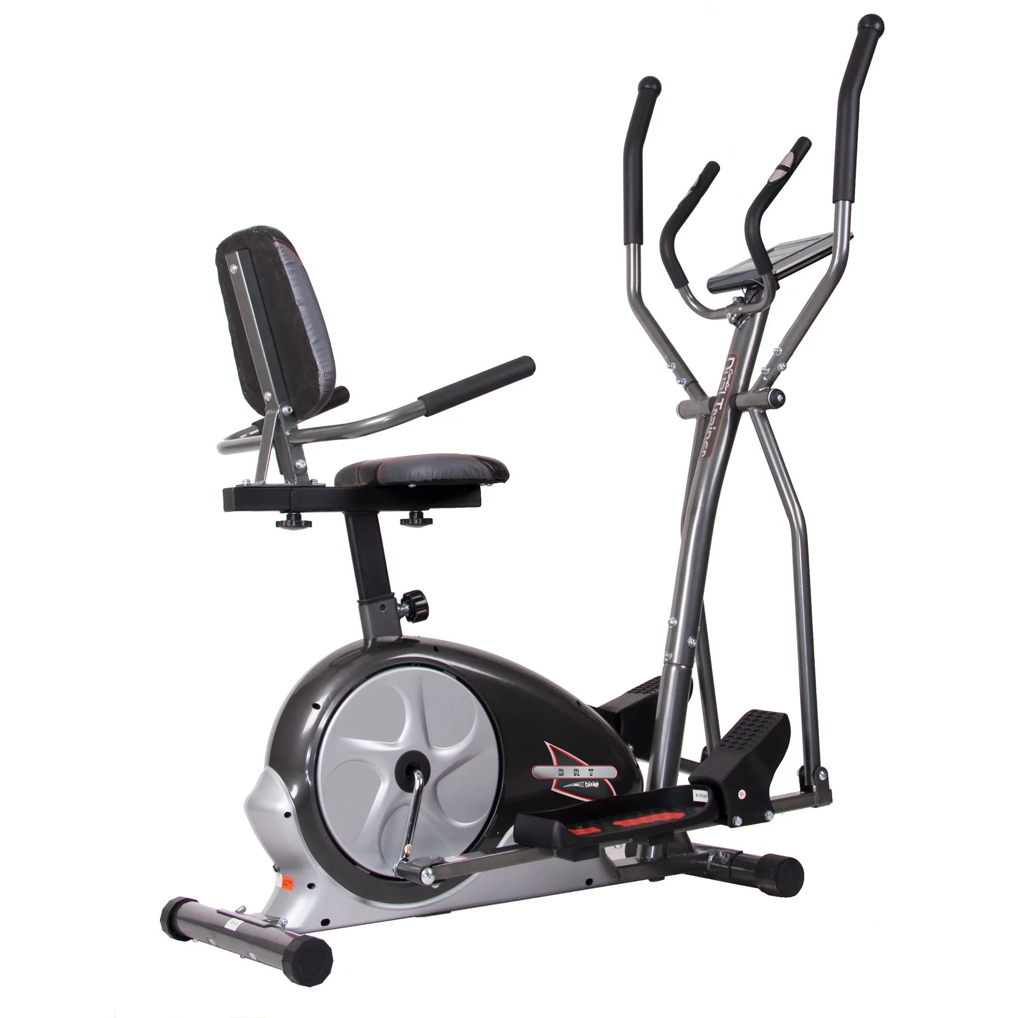 Body Champ BRT3858 Trio Trainer, Manual Resistance, Heart Rate, 12.5″ Stride, Max 250 lbs