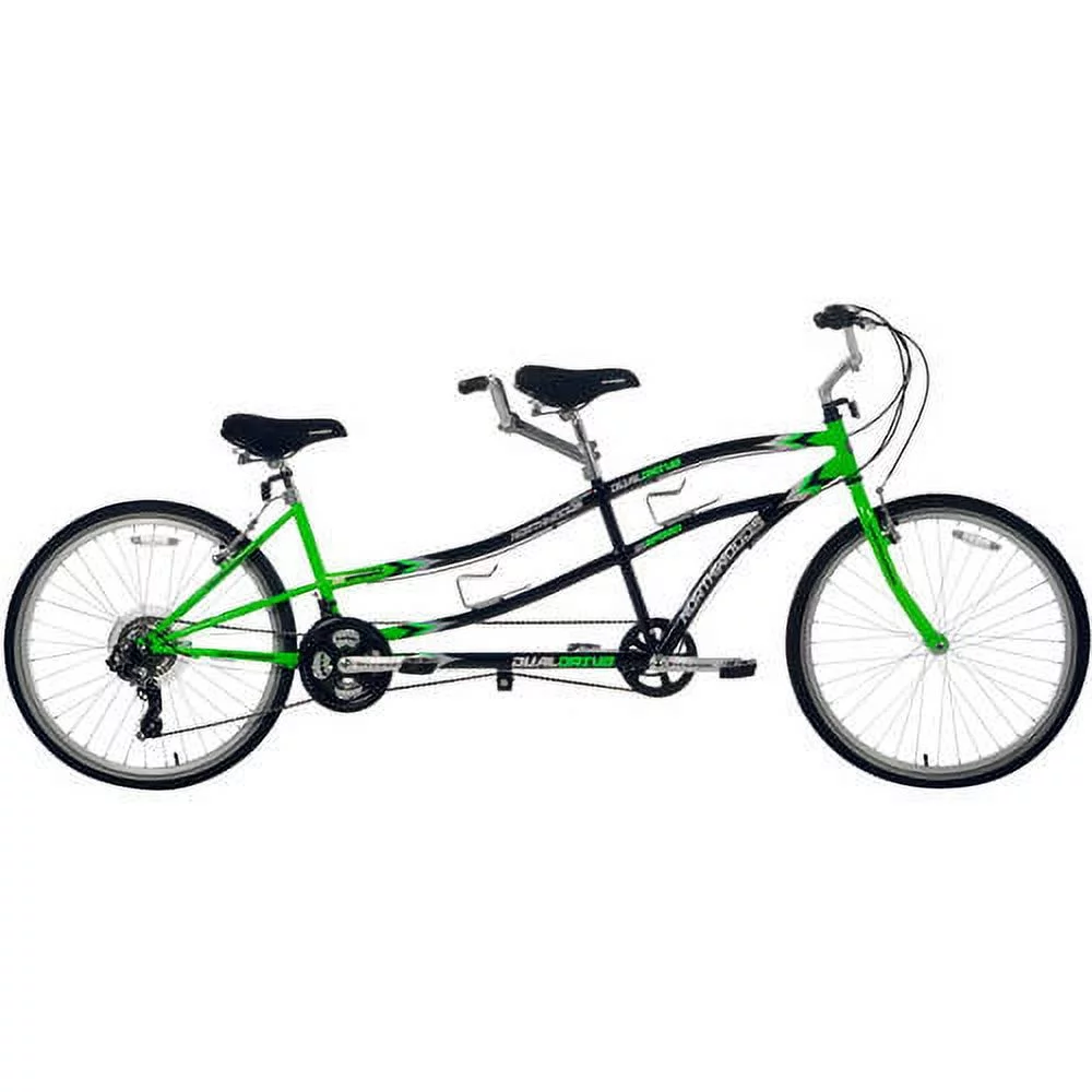 Kent Bicycles 26 In. North Woods 21-Speed Dual Drive Tandem Adult’s Bike, Green, Black