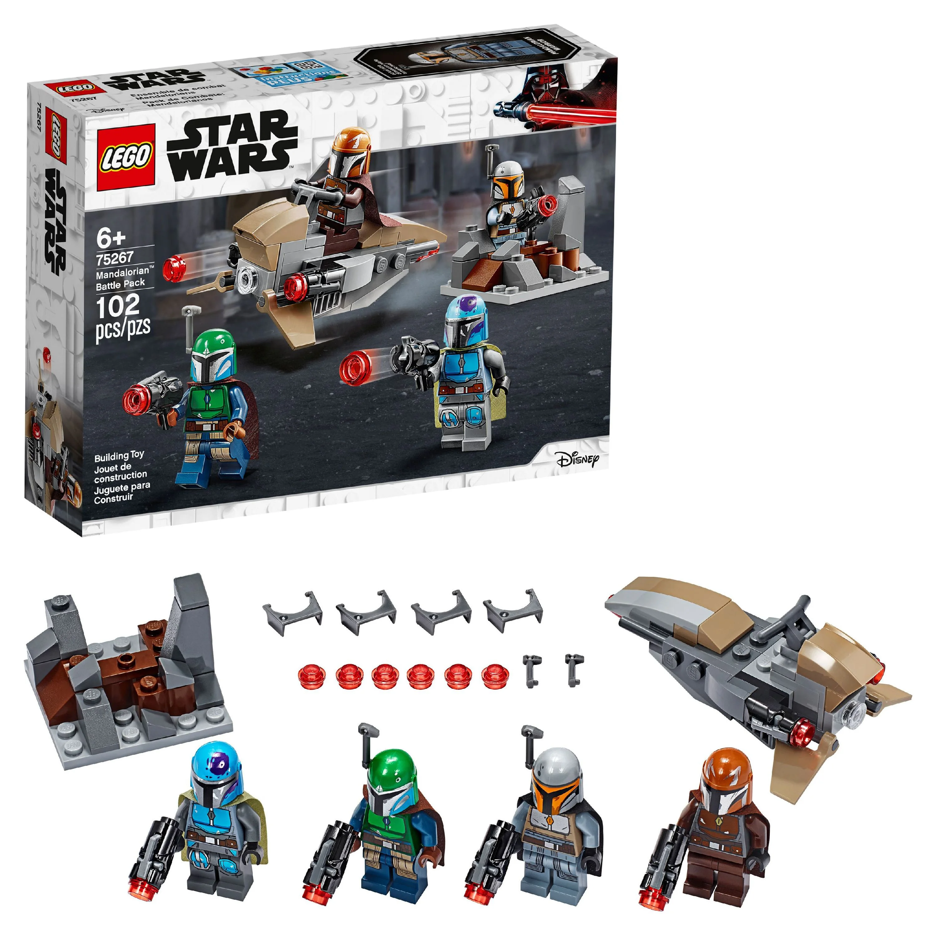 LEGO Star Wars Mandalorian Battle Pack 75267 Shock Troopers and Speeder Bike Building Kit (102 Pieces)